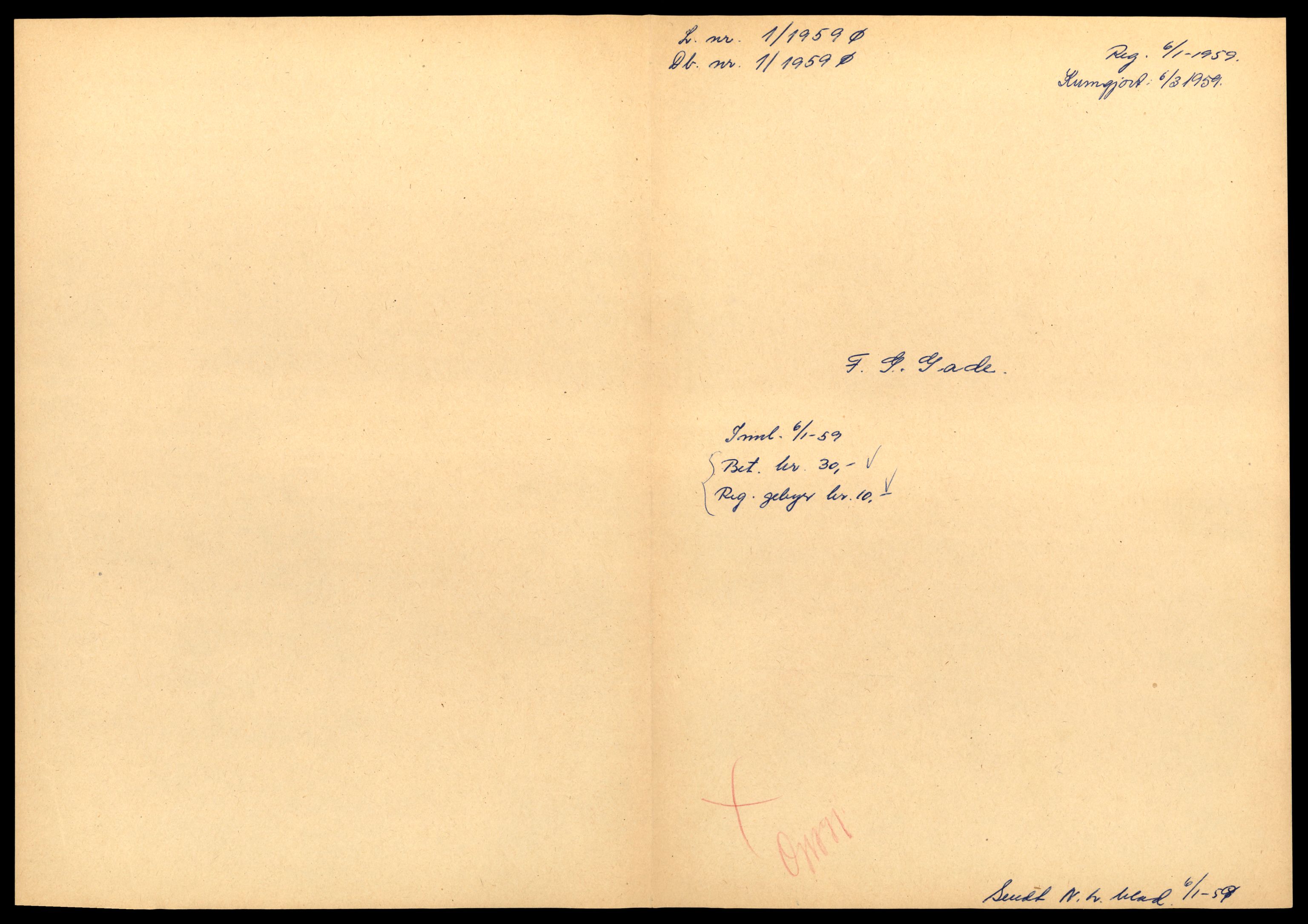 Asker og Bærum tingrett, AV/SAT-A-10379/K/Kb/Kba/L0084: Enkeltmannsforetak, aksjeselskap og andelslag slettet i Østre Bærum 1959, p. 1