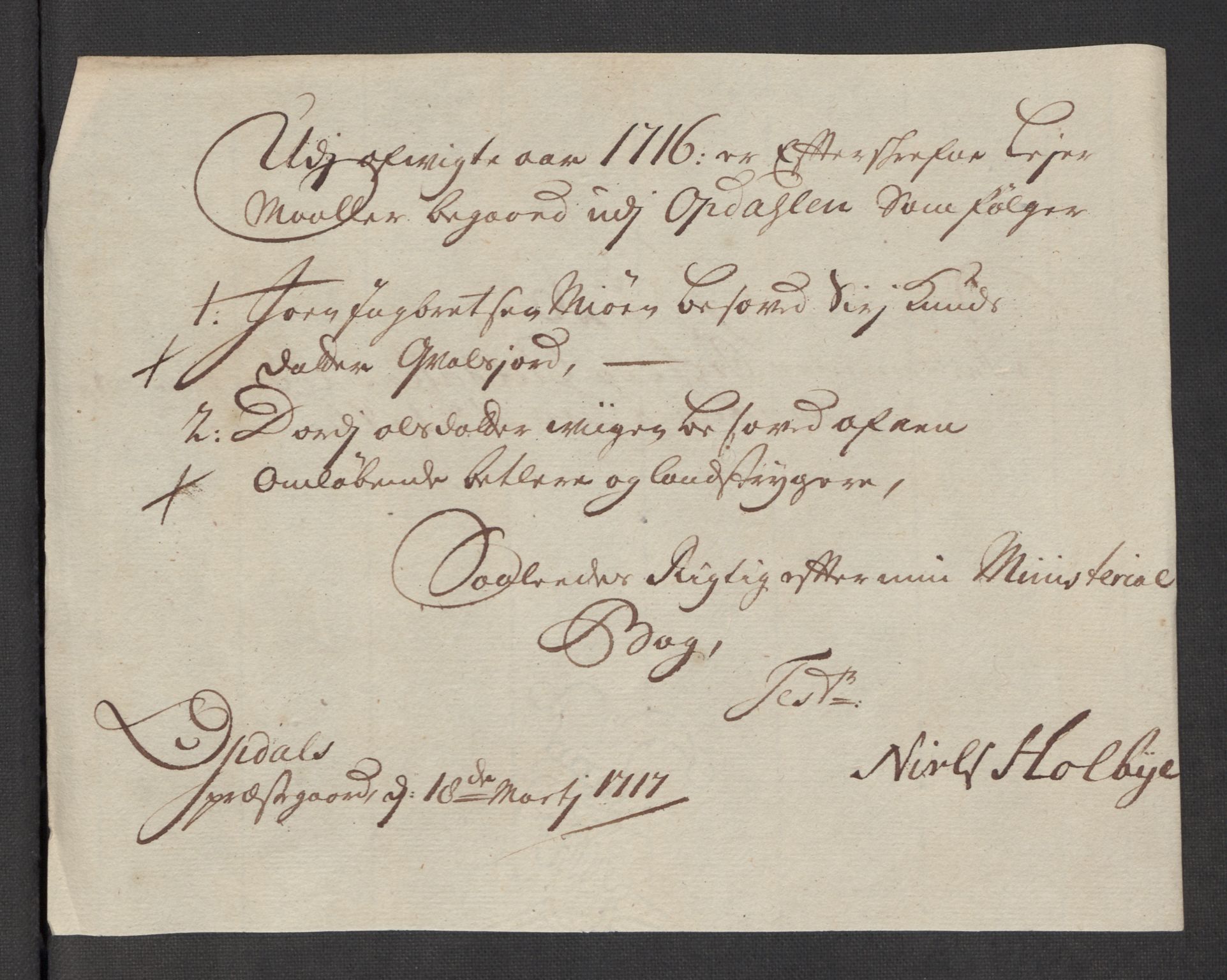 Rentekammeret inntil 1814, Reviderte regnskaper, Fogderegnskap, AV/RA-EA-4092/R60/L3967: Fogderegnskap Orkdal og Gauldal, 1716, p. 243