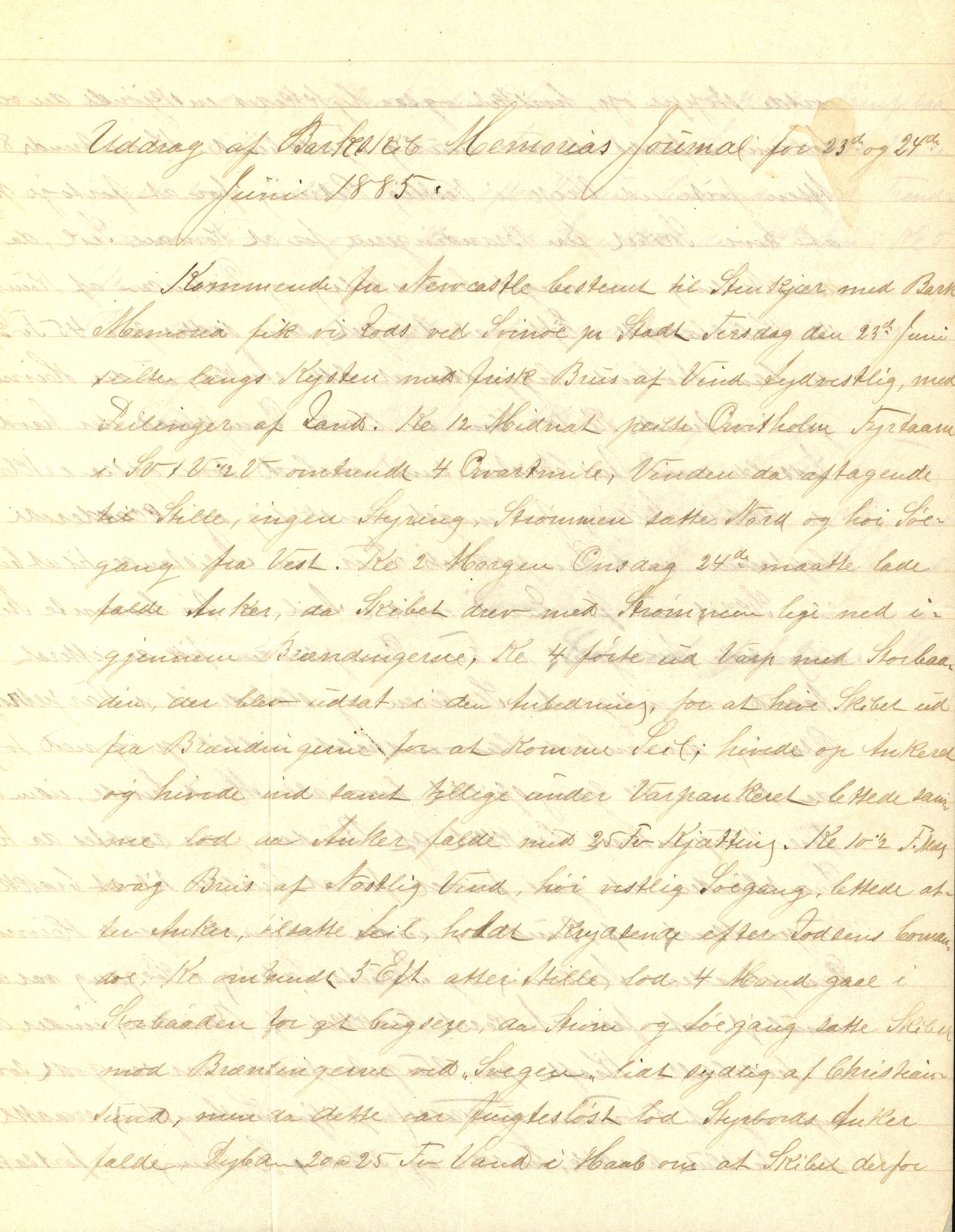 Pa 63 - Østlandske skibsassuranceforening, VEMU/A-1079/G/Ga/L0018/0008: Havaridokumenter / Minerva, Medora, Memoria, Medbør, Lucie, 1885, p. 12