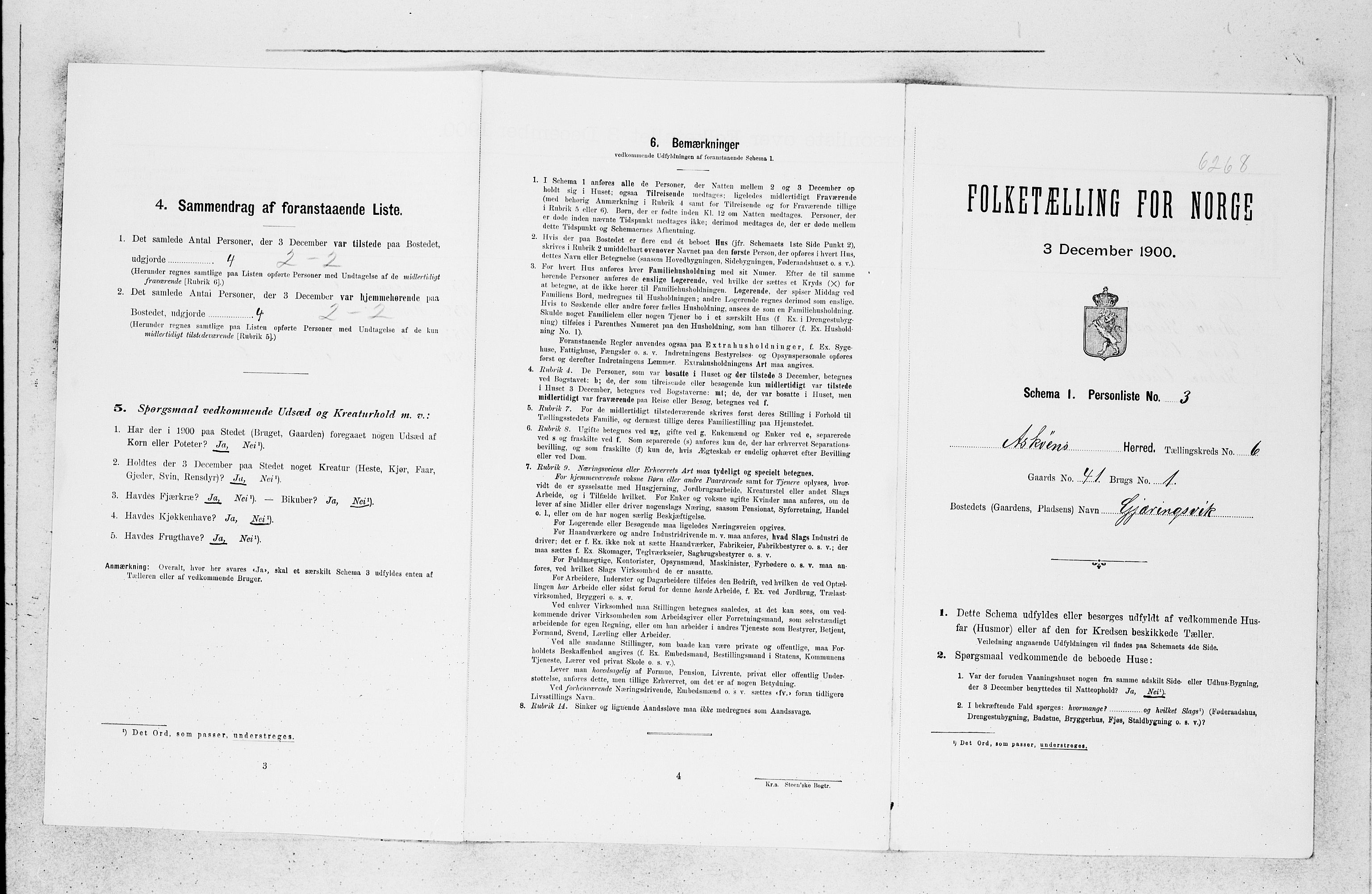 SAB, 1900 census for Askøy, 1900, p. 787