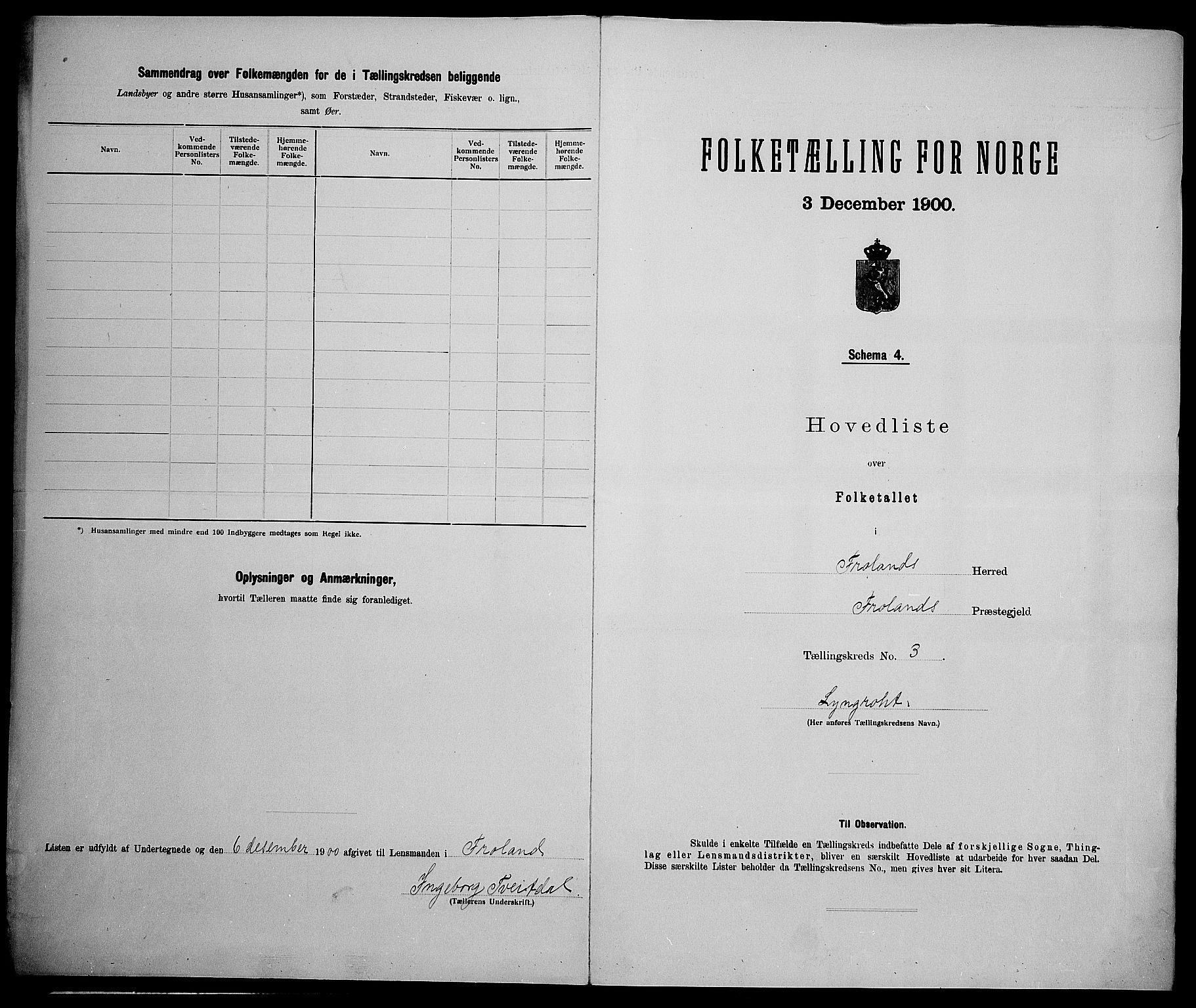 SAK, 1900 census for Froland, 1900, p. 21