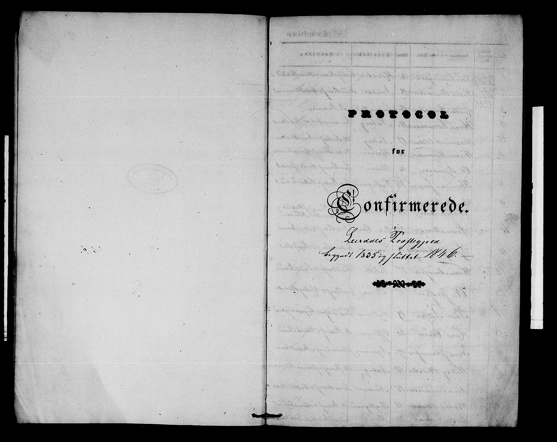 Lærdal sokneprestembete, SAB/A-81201: Parish register (official) no. A 7, 1835-1846