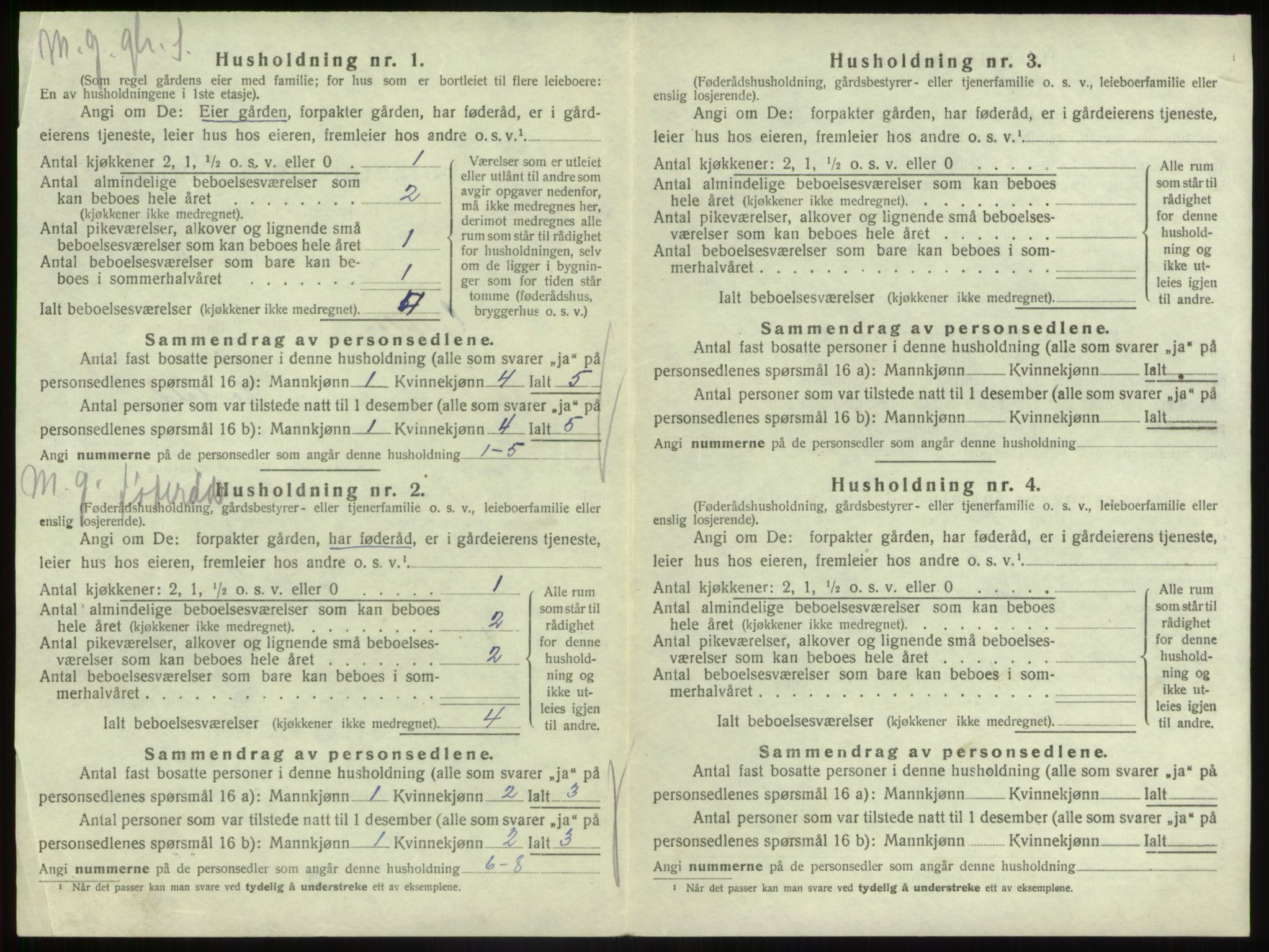 SAB, 1920 census for Gaular, 1920, p. 534