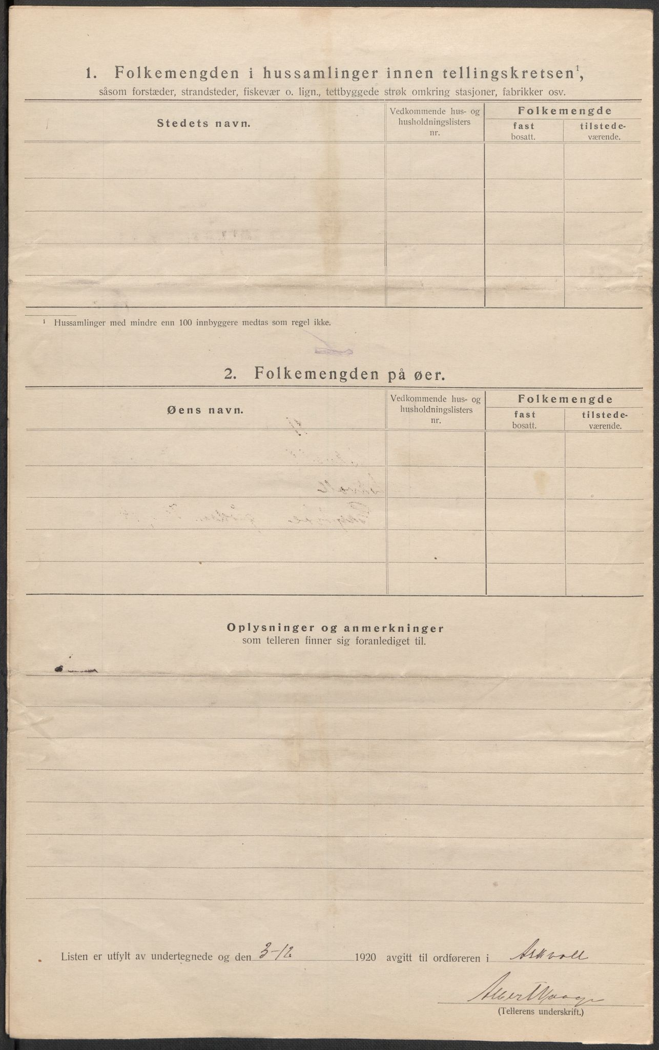 SAB, 1920 census for Askvoll, 1920, p. 40