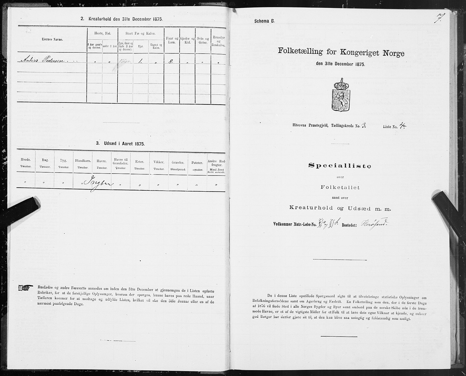 SAT, 1875 census for 1617P Hitra, 1875, p. 2007