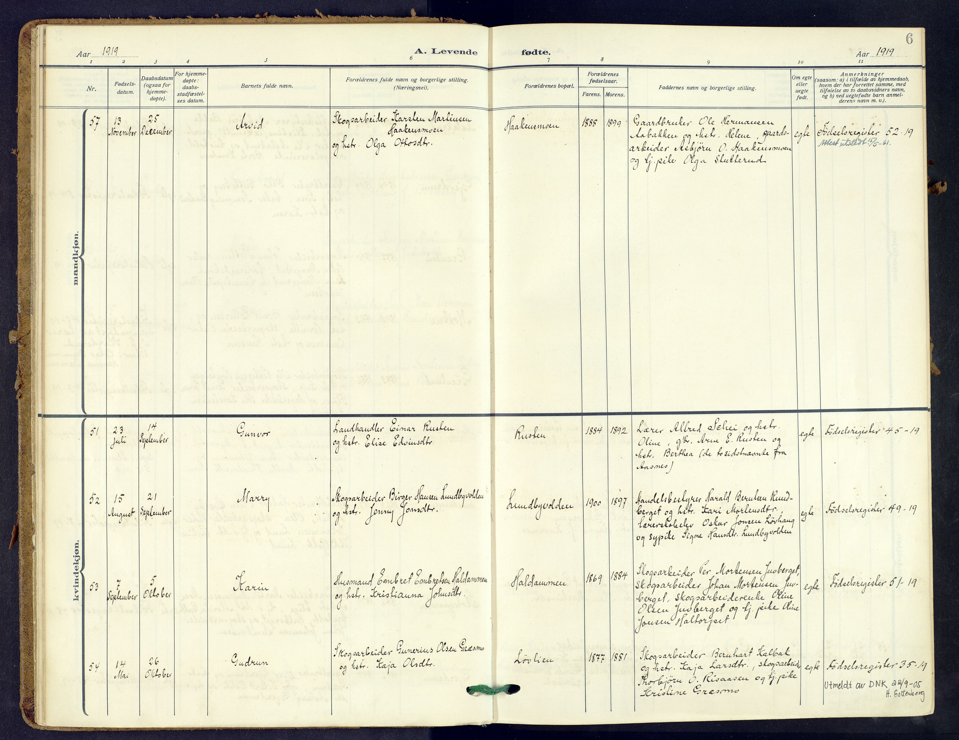 Våler prestekontor, Hedmark, AV/SAH-PREST-040/H/Ha/Haa/L0009: Parish register (official) no. 9, 1912-1940, p. 6