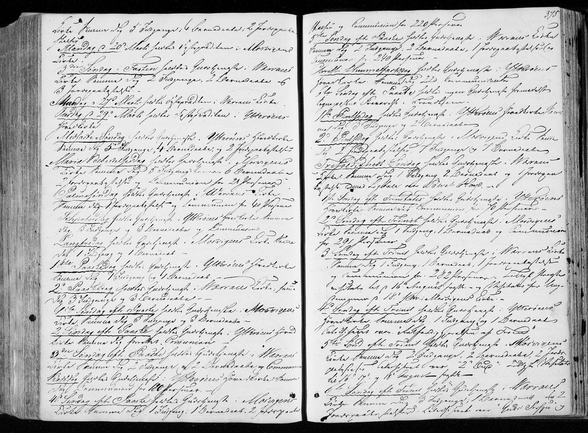 Ministerialprotokoller, klokkerbøker og fødselsregistre - Nord-Trøndelag, SAT/A-1458/722/L0218: Parish register (official) no. 722A05, 1843-1868, p. 375