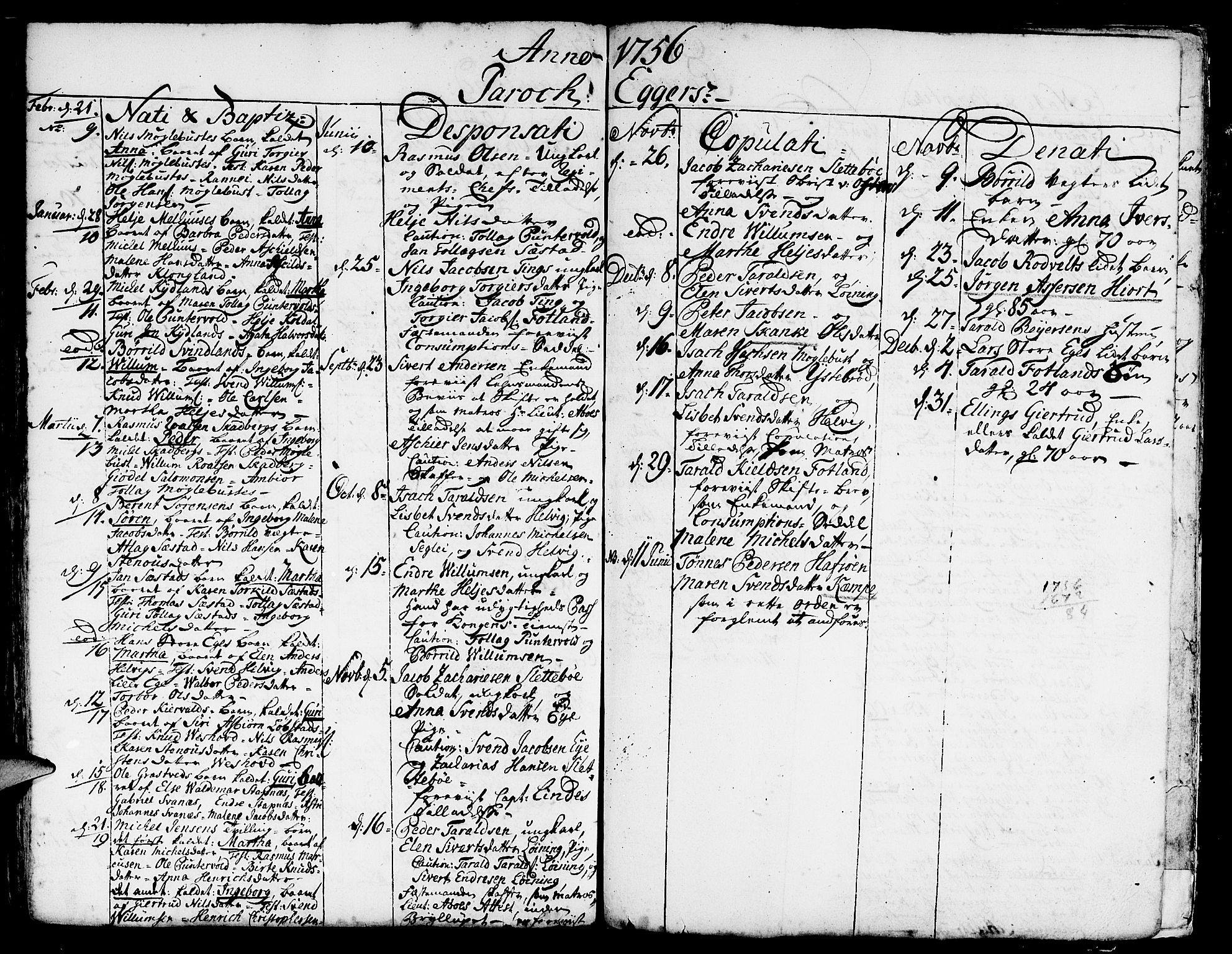 Eigersund sokneprestkontor, SAST/A-101807/S08/L0002: Parish register (official) no. A 2, 1720-1757