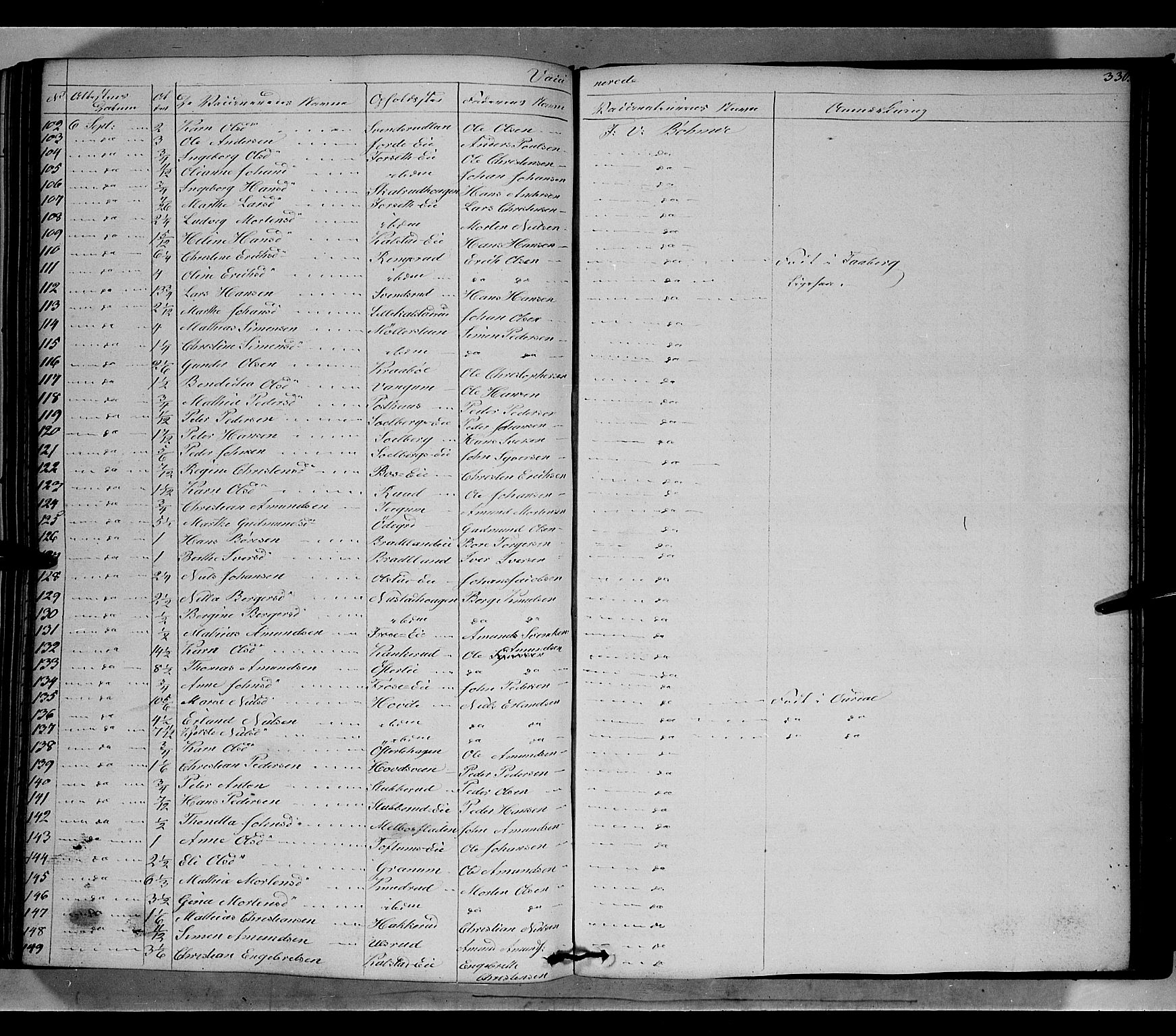 Gausdal prestekontor, SAH/PREST-090/H/Ha/Haa/L0007: Parish register (official) no. 7, 1840-1850, p. 330