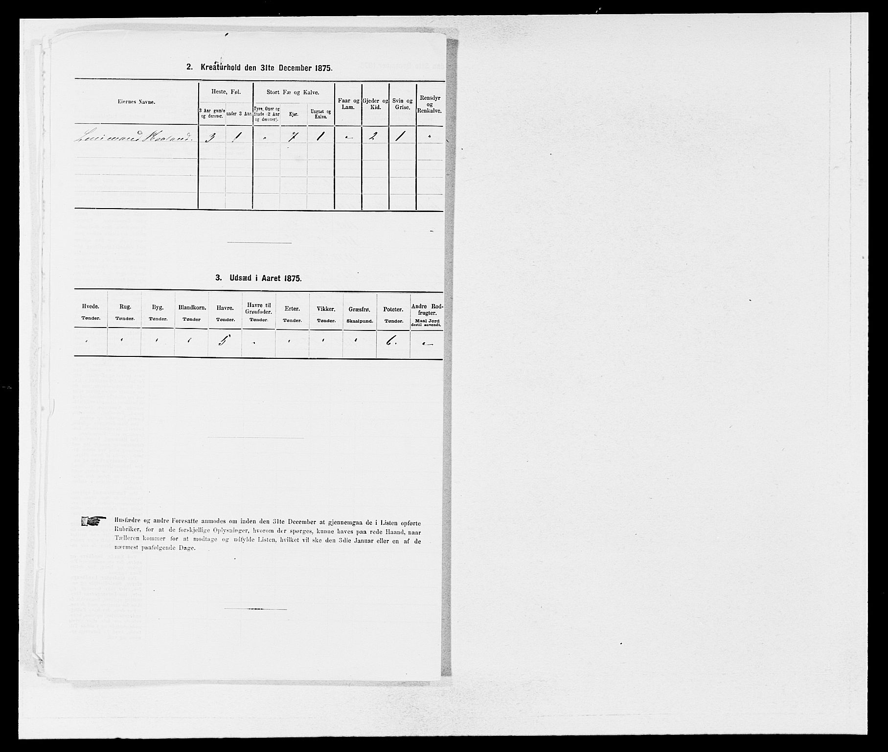 SAB, 1875 census for 1211P Etne, 1875, p. 273