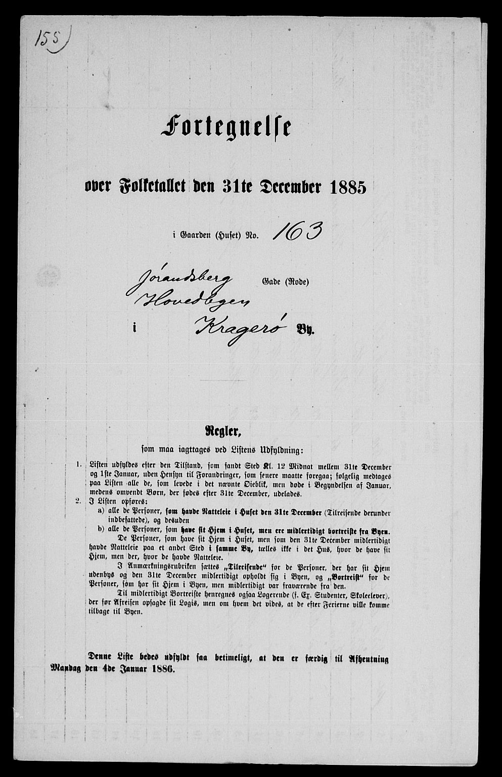 SAKO, 1885 census for 0801 Kragerø, 1885, p. 1343