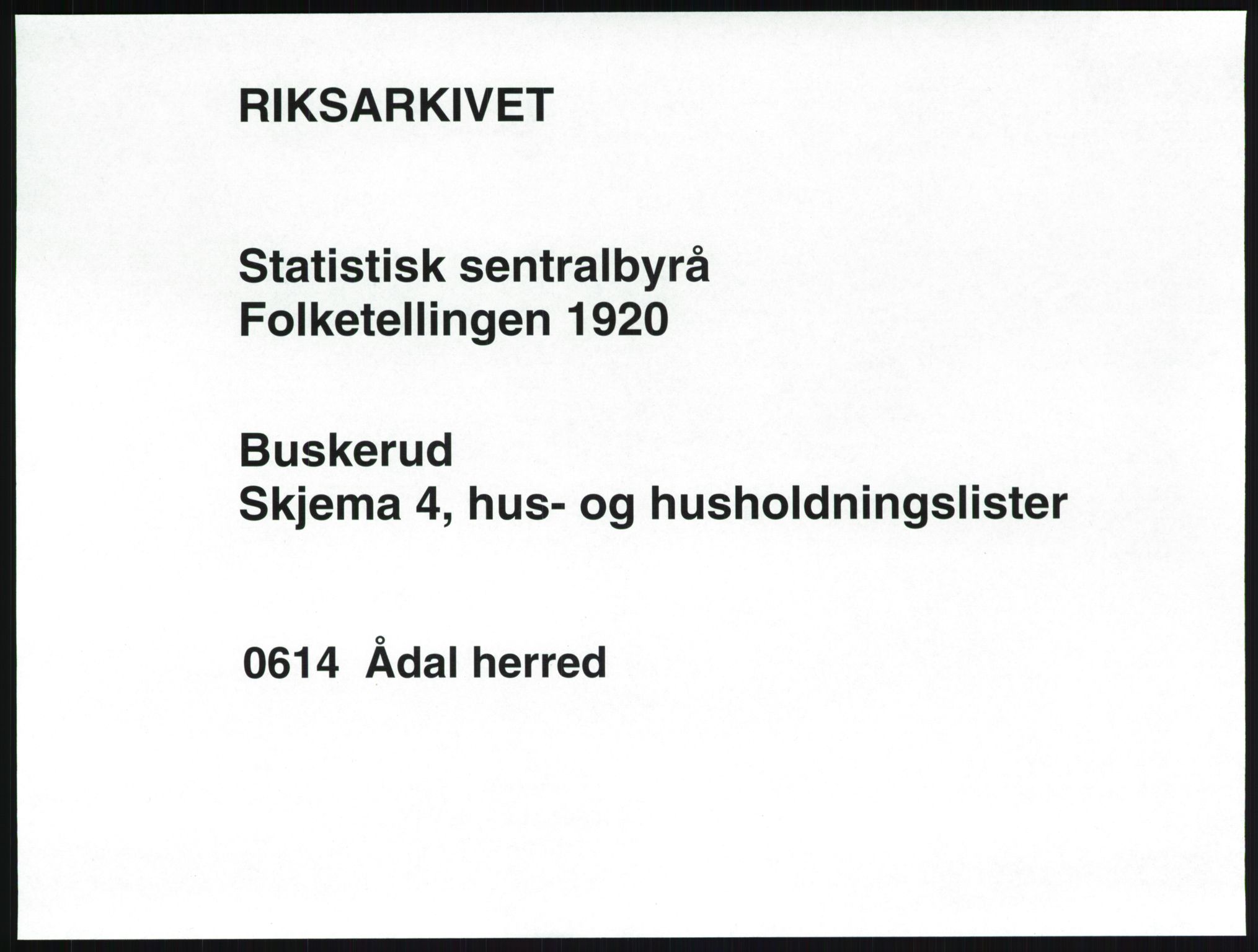 SAKO, 1920 census for Ådal, 1920, p. 52