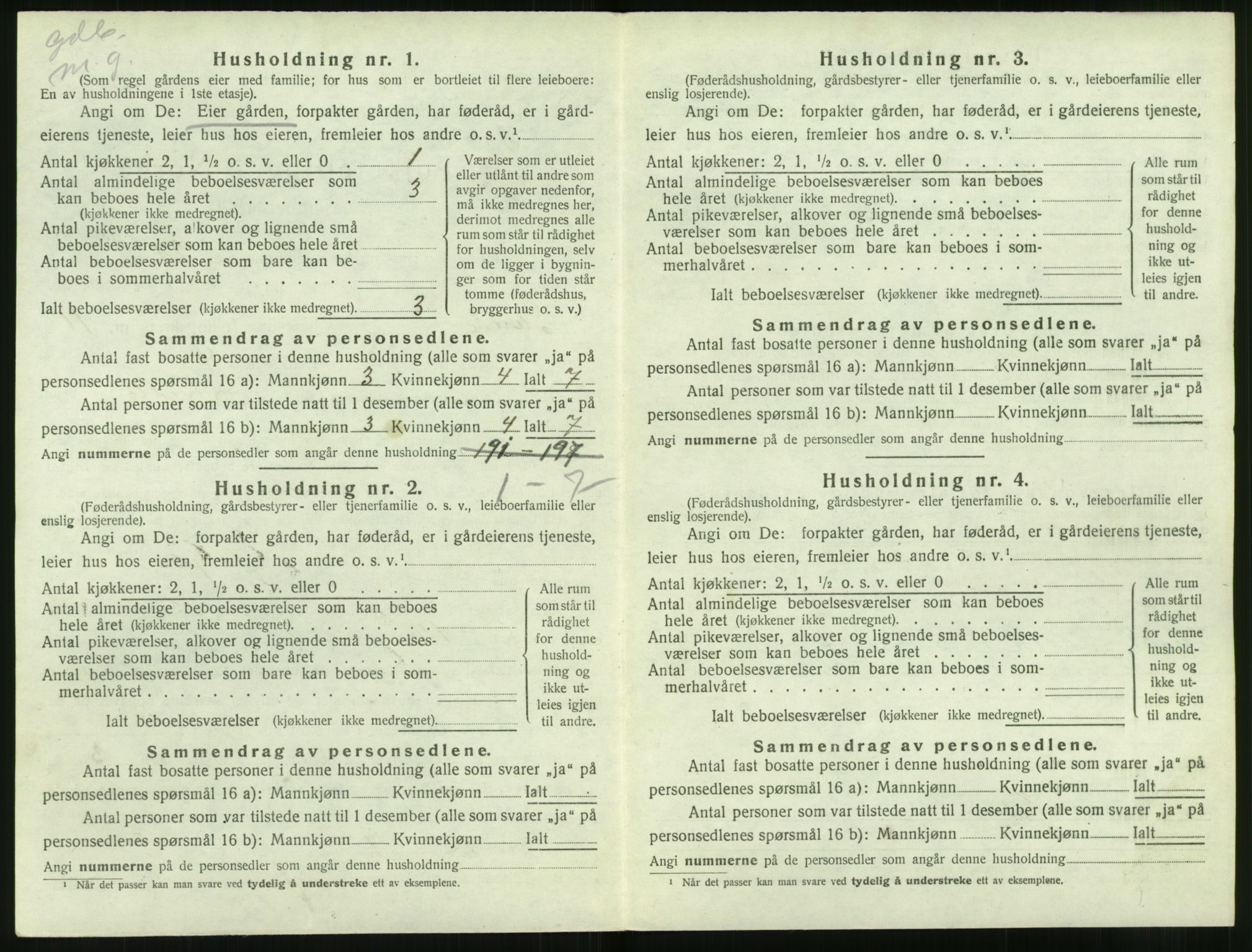 SAT, 1920 census for Sande (MR), 1920, p. 901