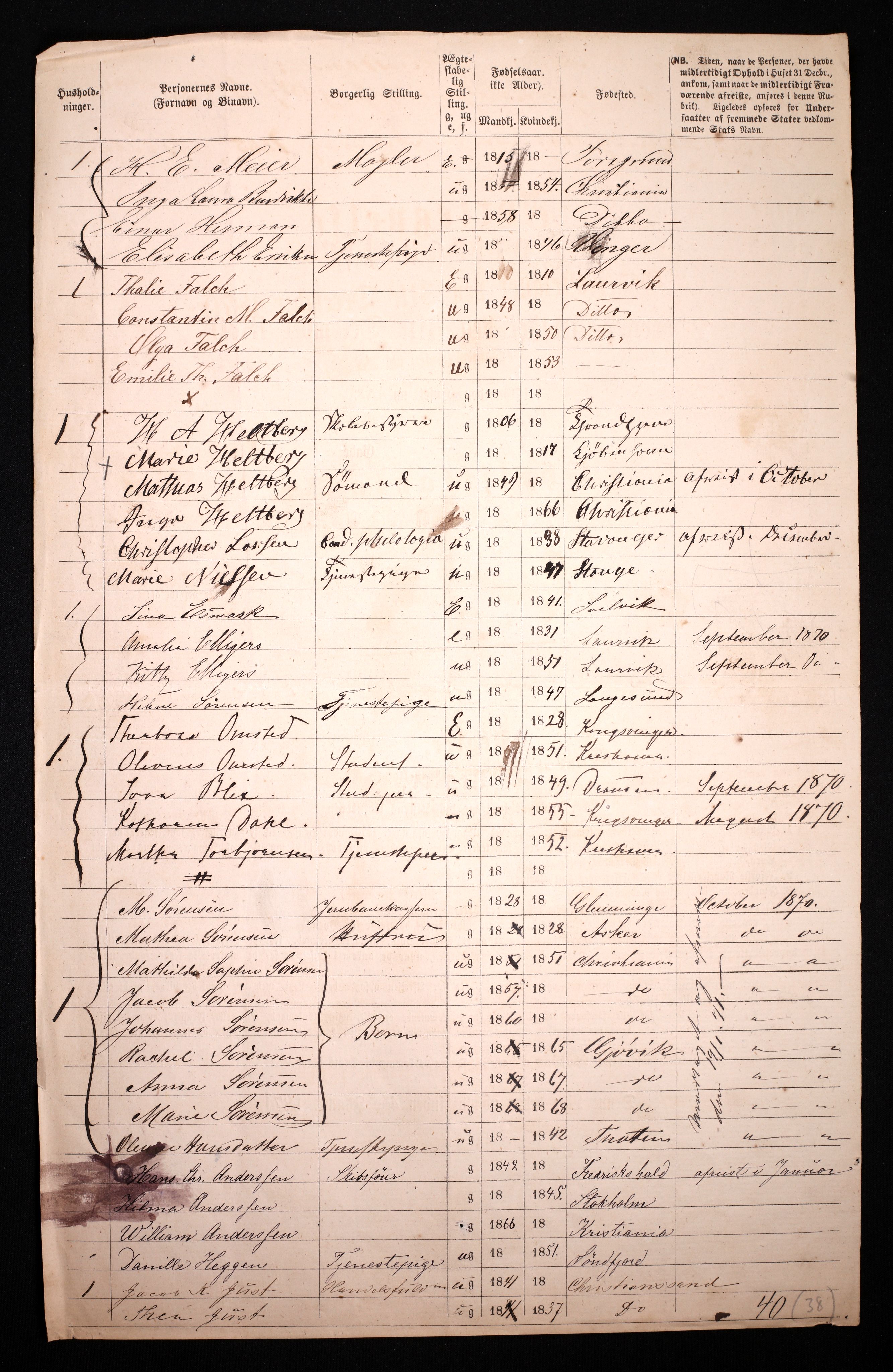 RA, 1870 census for 0301 Kristiania, 1870, p. 4655