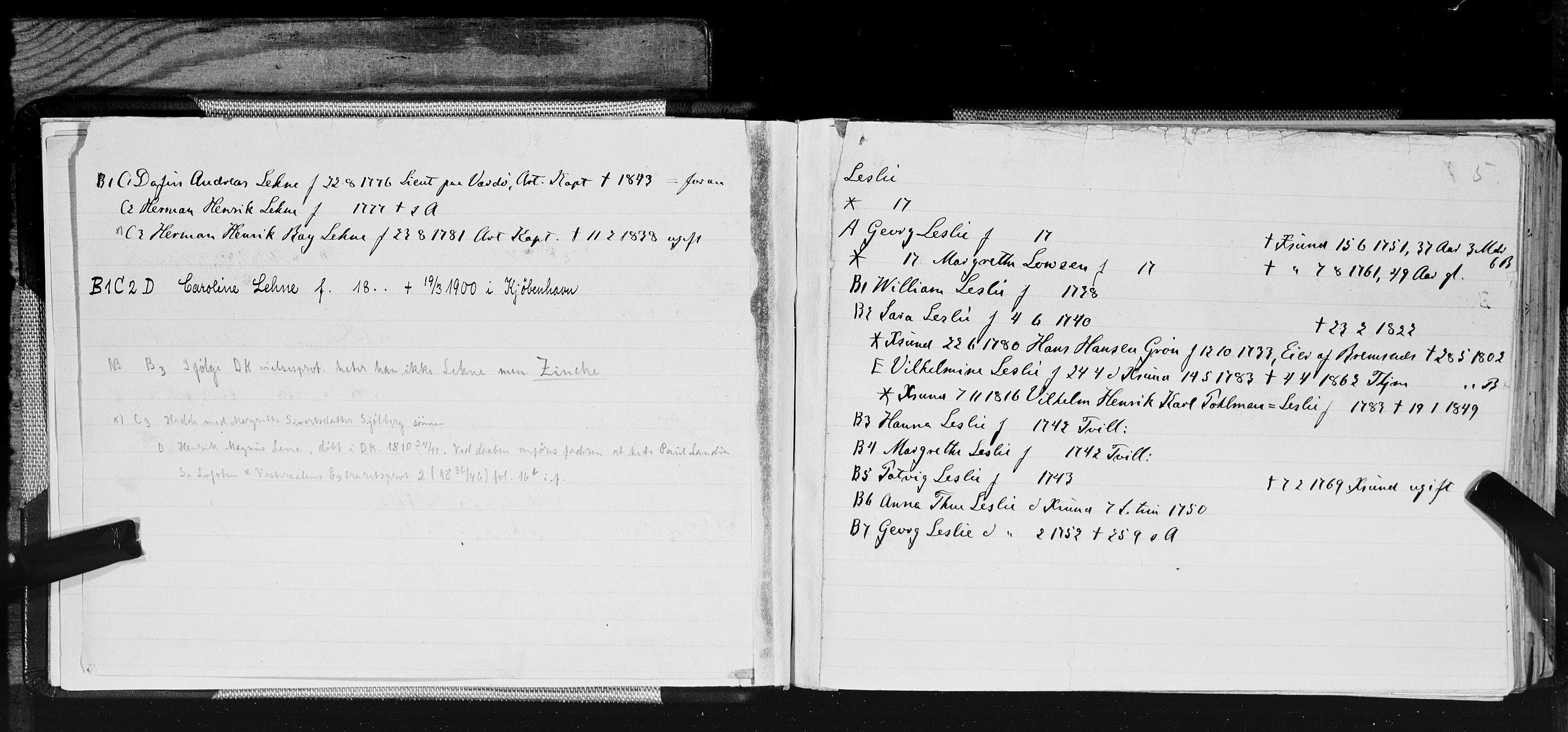 Hornemans samlinger, SAT/PA-X/A/L0017b: L - Ø, 1600-1886