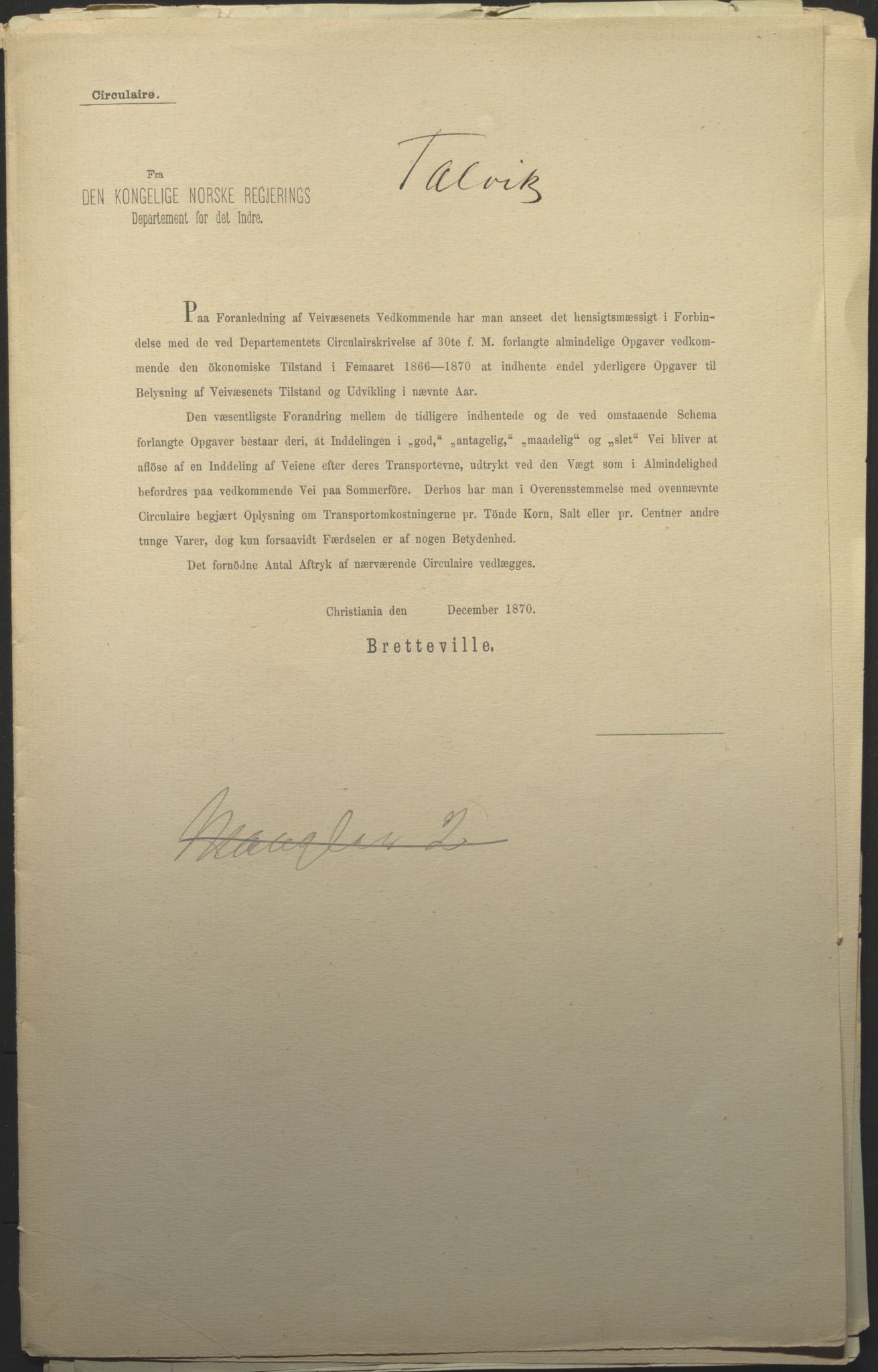 Fylkesmannen i Finnmark, AV/SATØ-S-1120/1Cc/L2472: Femårsberetninger - grunnlagsmateriale, 1861-1870, p. 171