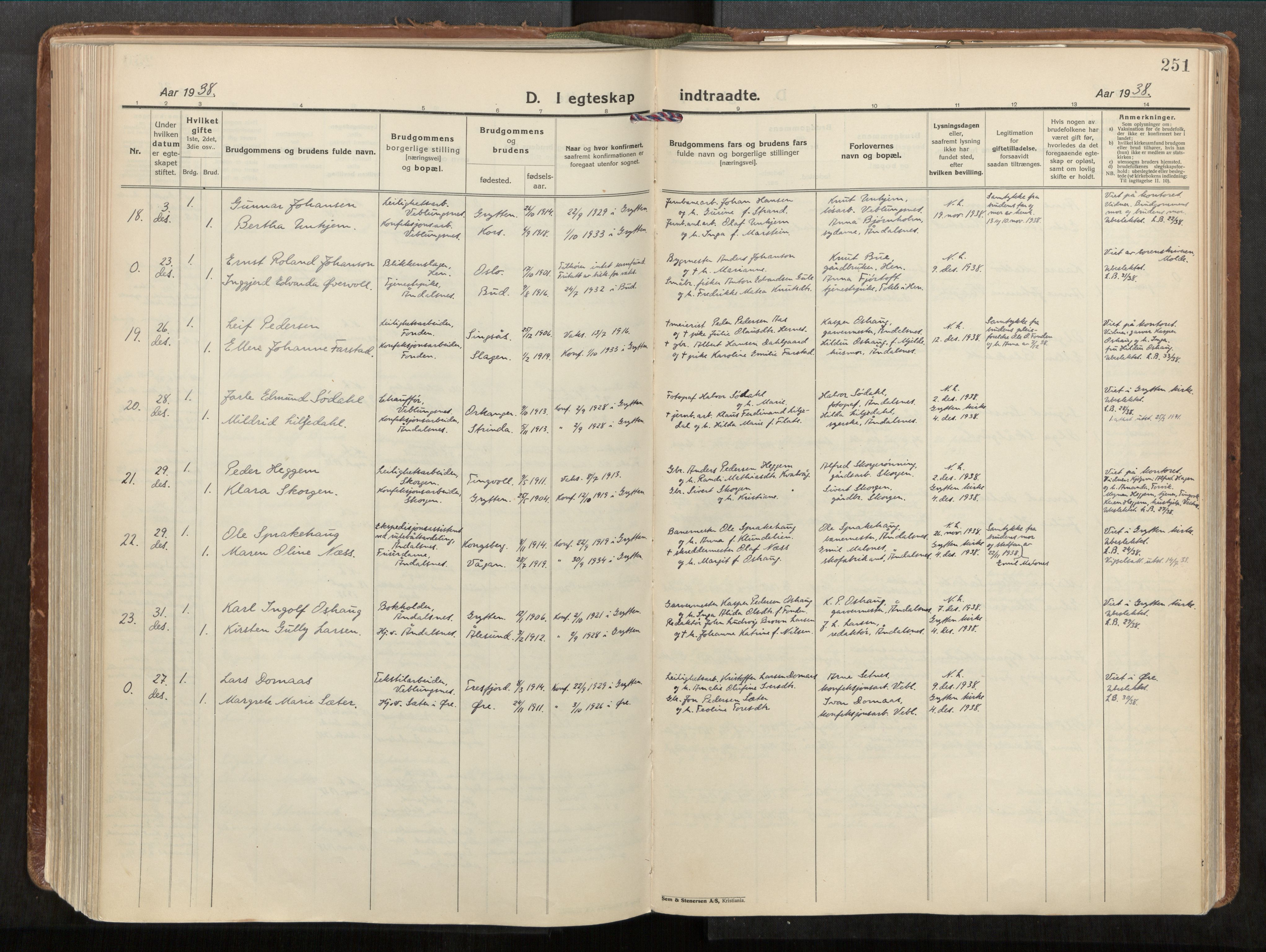 Ministerialprotokoller, klokkerbøker og fødselsregistre - Møre og Romsdal, AV/SAT-A-1454/544/L0587: Parish register (official) no. 544A11, 1924-1954, p. 251