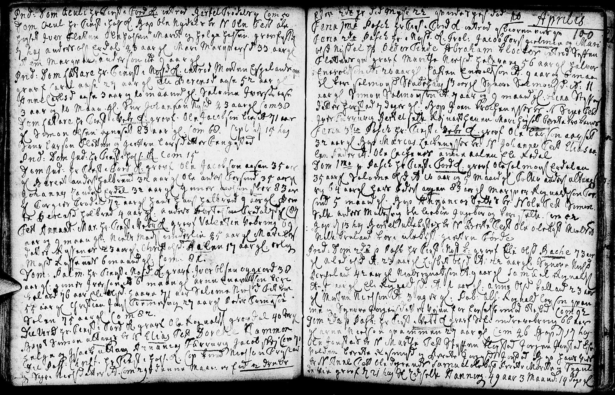 Førde sokneprestembete, SAB/A-79901/H/Haa/Haaa/L0002: Parish register (official) no. A 2, 1728-1748, p. 100
