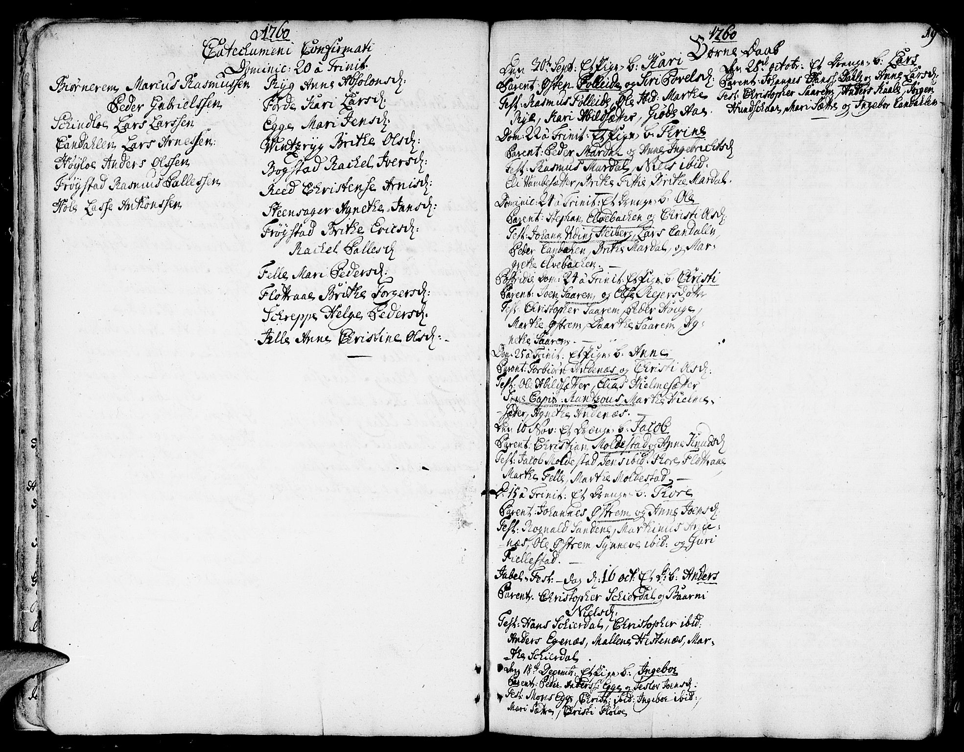 Gloppen sokneprestembete, SAB/A-80101/H/Haa/Haaa/L0004: Parish register (official) no. A 4, 1758-1784, p. 19