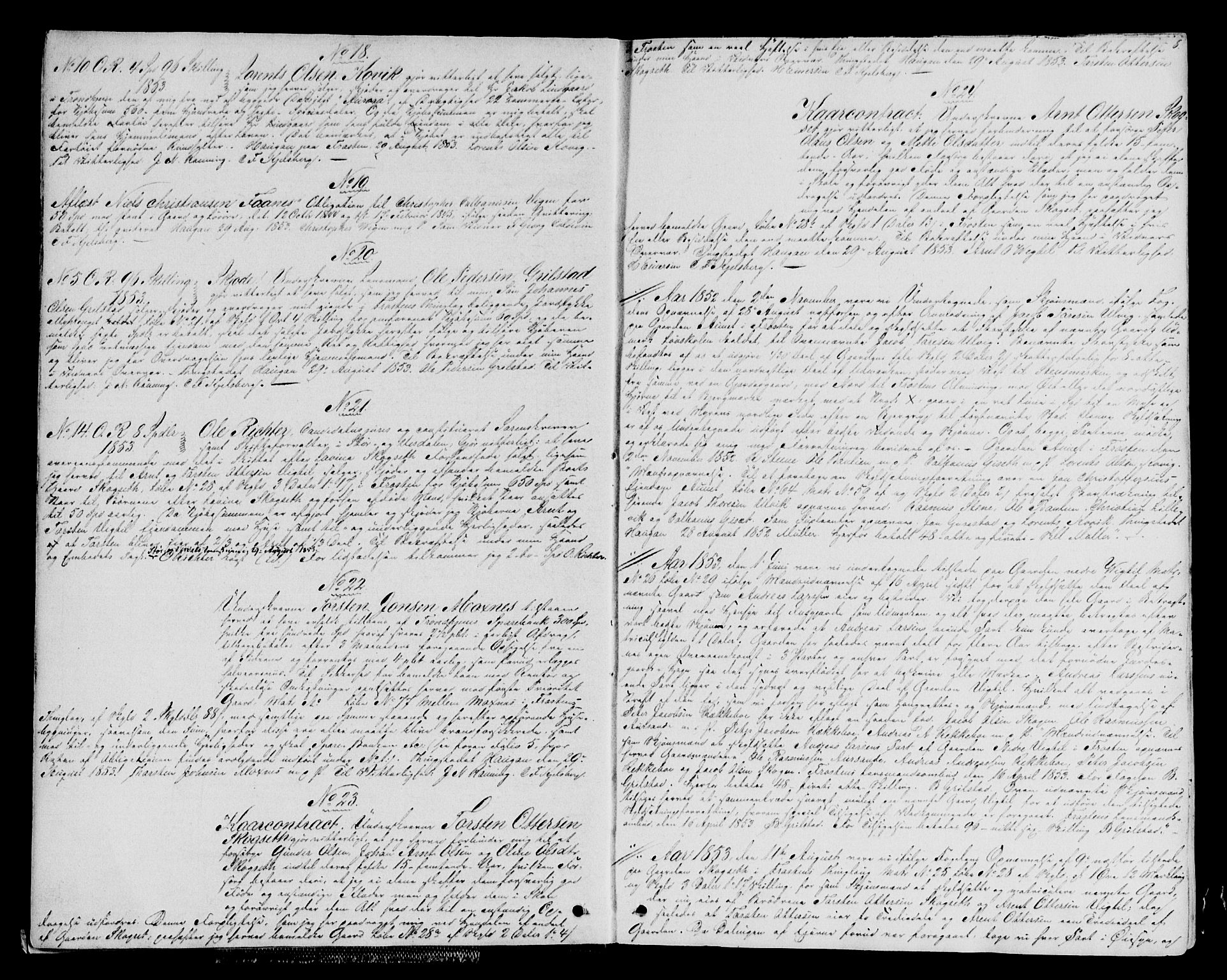 Stjør- og Verdal sorenskriveri, AV/SAT-A-4167/1/2/2C/L0023: Mortgage book no. K, 1853-1859, p. 8