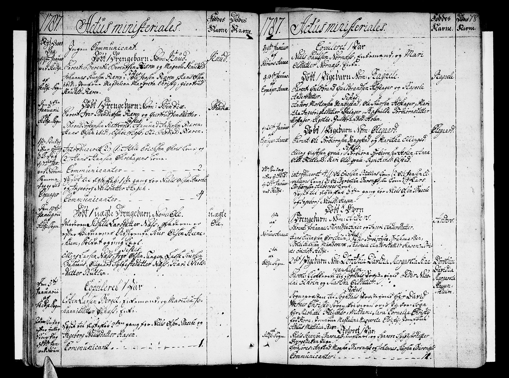 Sogndal sokneprestembete, SAB/A-81301/H/Haa/Haaa/L0007: Parish register (official) no. A 7, 1782-1795, p. 78