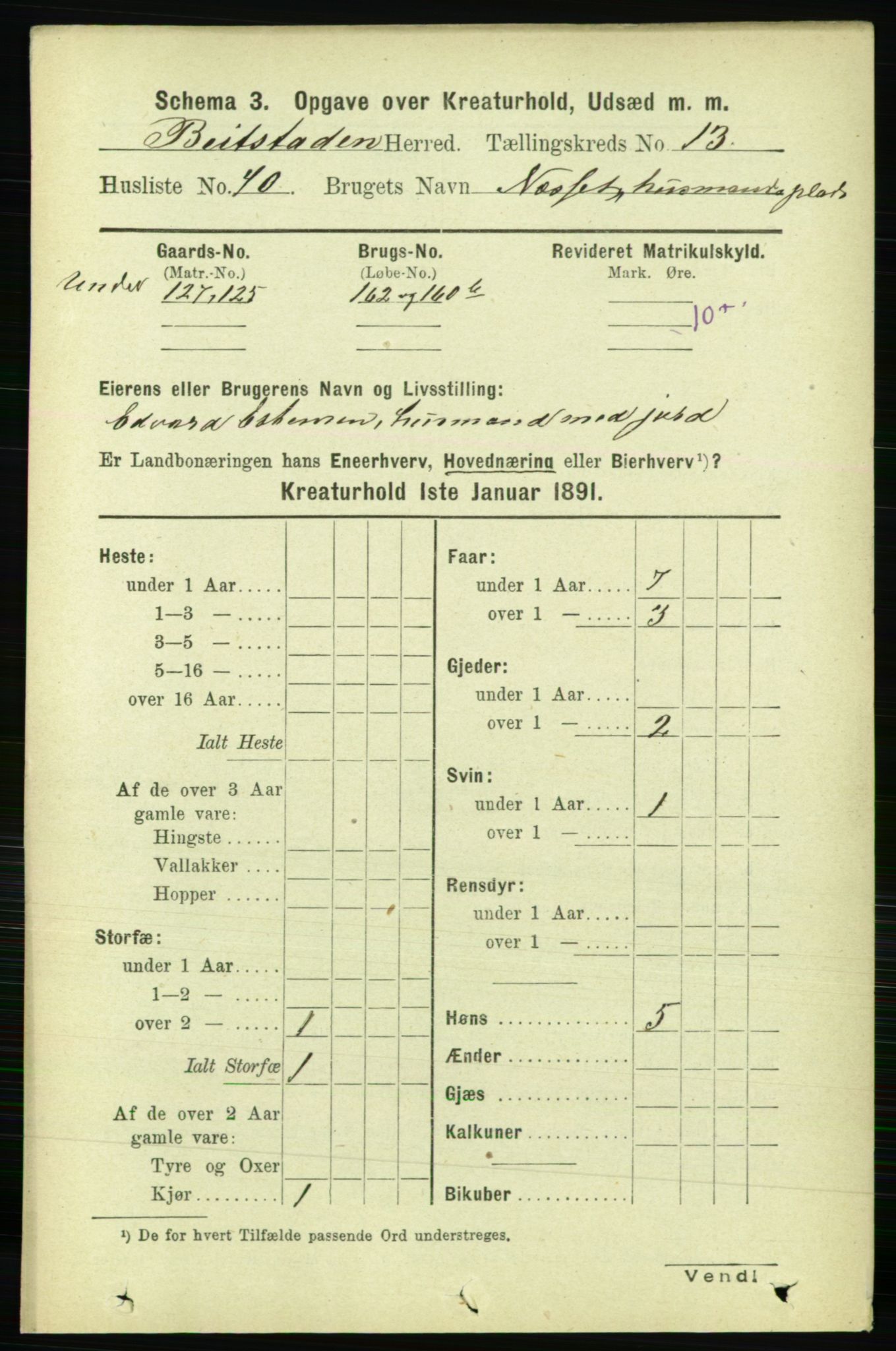 RA, 1891 census for 1727 Beitstad, 1891, p. 6545