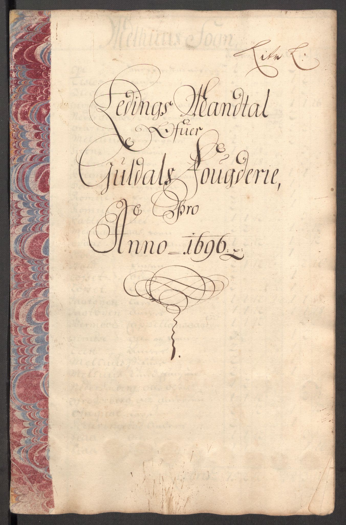 Rentekammeret inntil 1814, Reviderte regnskaper, Fogderegnskap, RA/EA-4092/R60/L3946: Fogderegnskap Orkdal og Gauldal, 1696, p. 379