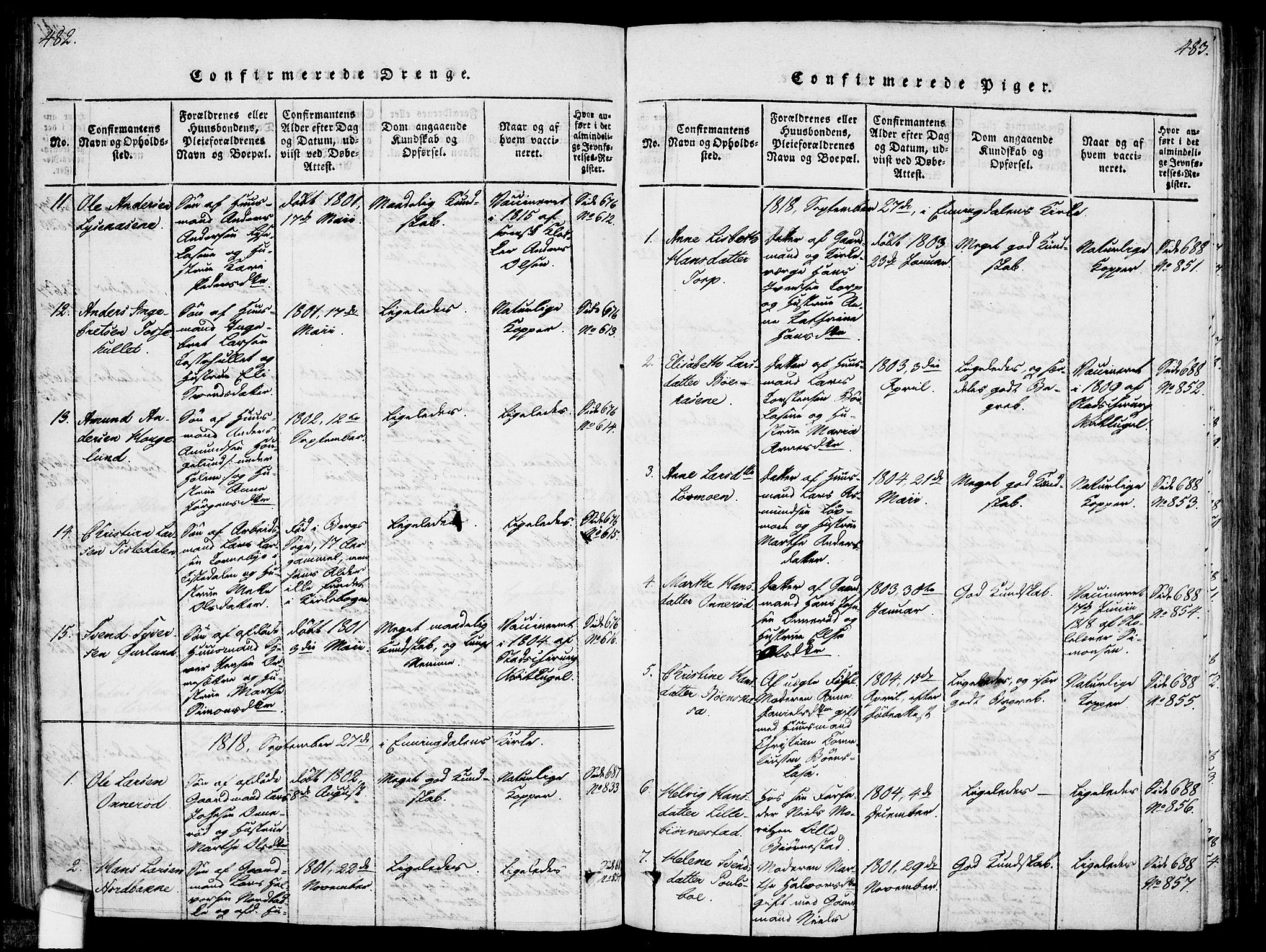 Idd prestekontor Kirkebøker, AV/SAO-A-10911/F/Fc/L0002: Parish register (official) no. III 2, 1815-1831, p. 482-483