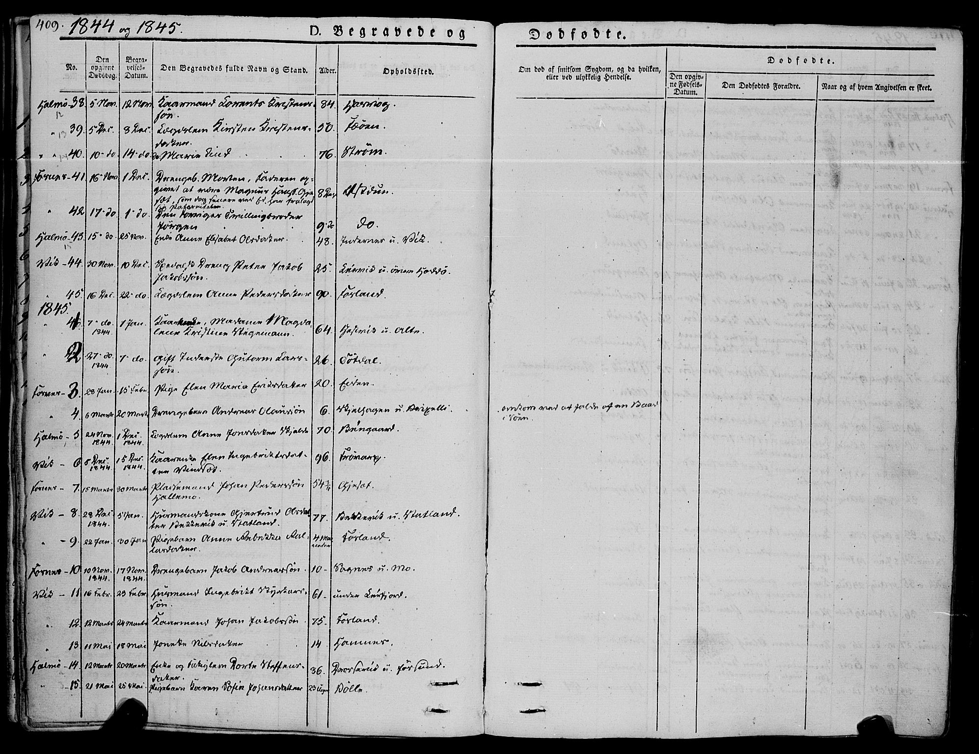 Ministerialprotokoller, klokkerbøker og fødselsregistre - Nord-Trøndelag, SAT/A-1458/773/L0614: Parish register (official) no. 773A05, 1831-1856, p. 409