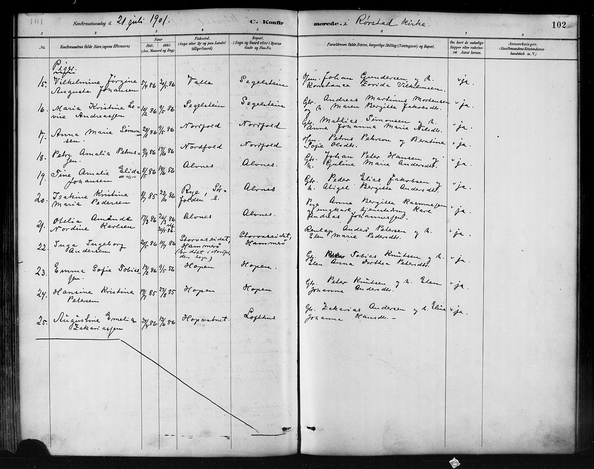 Ministerialprotokoller, klokkerbøker og fødselsregistre - Nordland, AV/SAT-A-1459/858/L0831: Parish register (official) no. 858A01, 1884-1902, p. 102