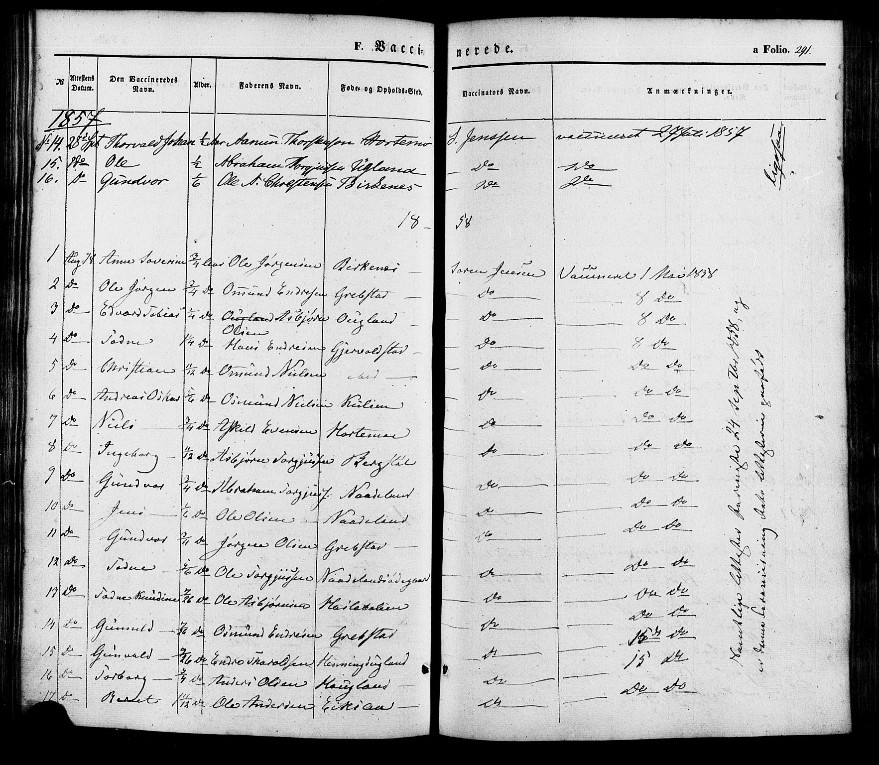 Søgne sokneprestkontor, SAK/1111-0037/F/Fa/Faa/L0002: Parish register (official) no. A 2, 1854-1882, p. 291