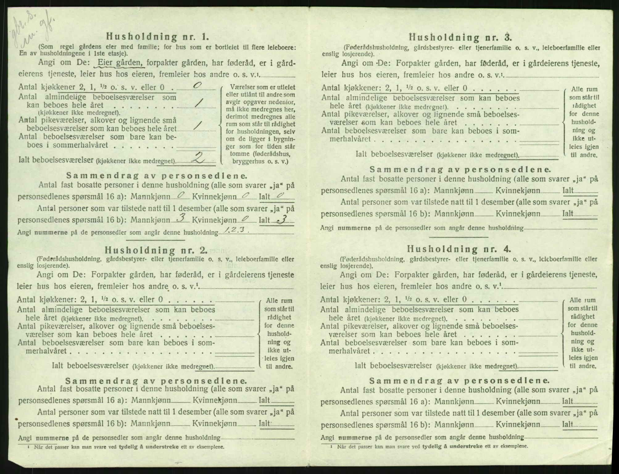 SAH, 1920 census for Kvikne, 1920, p. 581