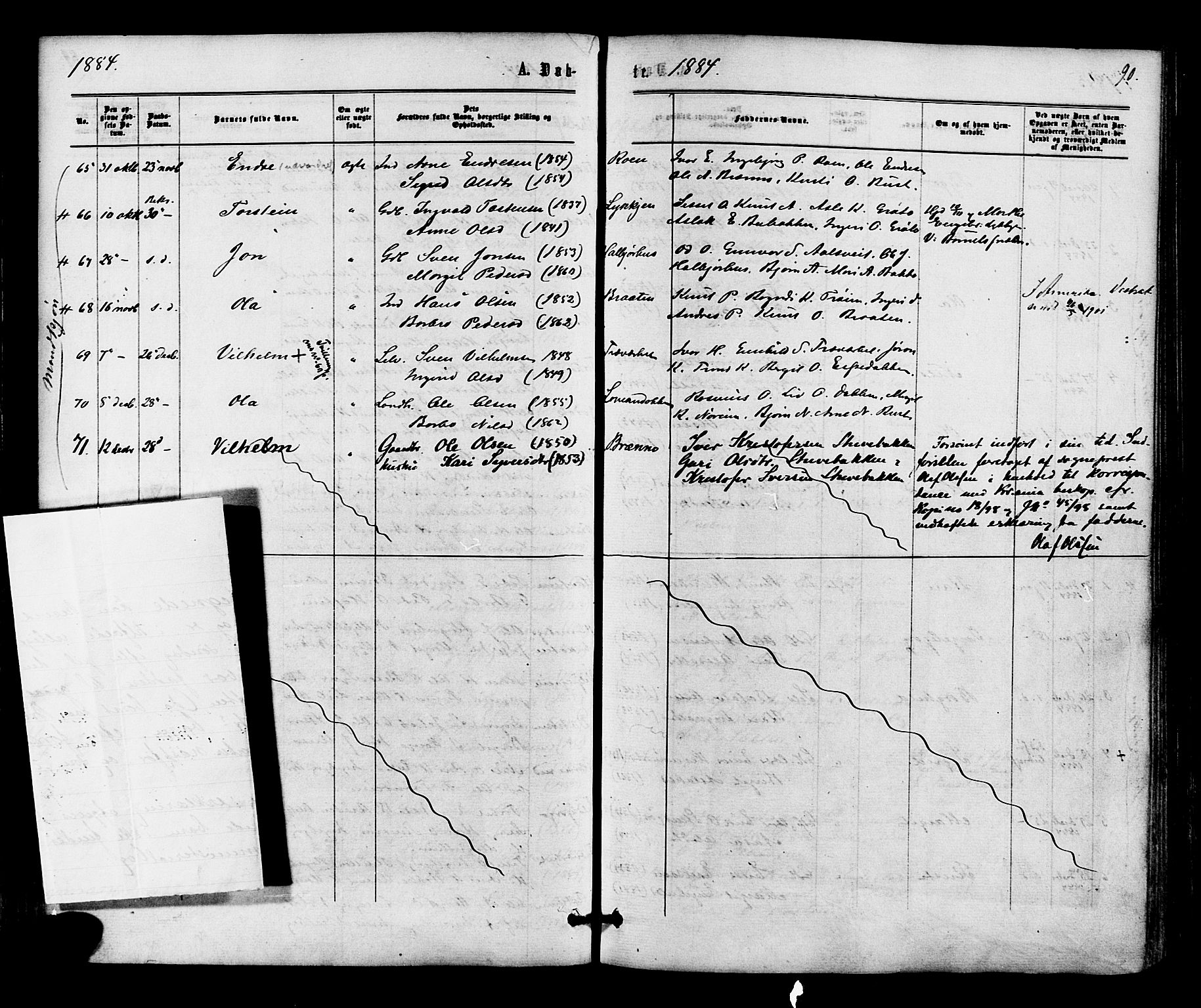 Gol kirkebøker, AV/SAKO-A-226/F/Fa/L0004: Parish register (official) no. I 4, 1876-1886, p. 90