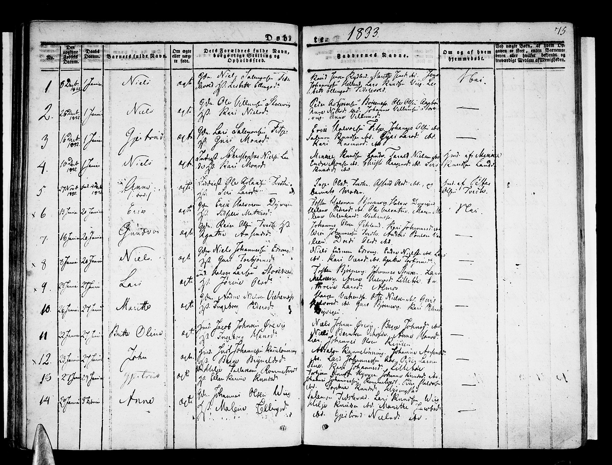 Stord sokneprestembete, SAB/A-78201/H/Haa: Parish register (official) no. A 6, 1826-1840, p. 75