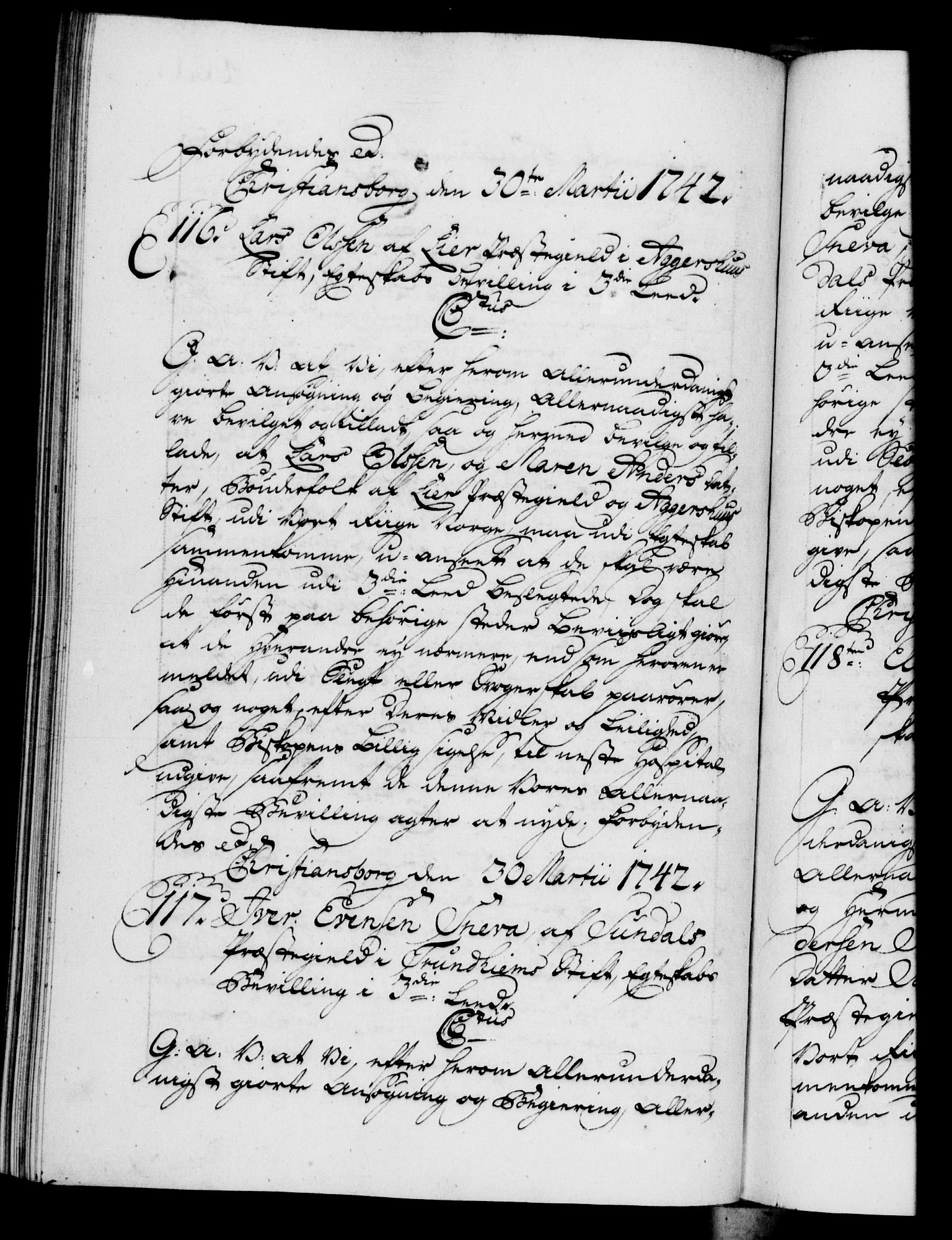 Danske Kanselli 1572-1799, AV/RA-EA-3023/F/Fc/Fca/Fcaa/L0032: Norske registre, 1741-1742, p. 461b