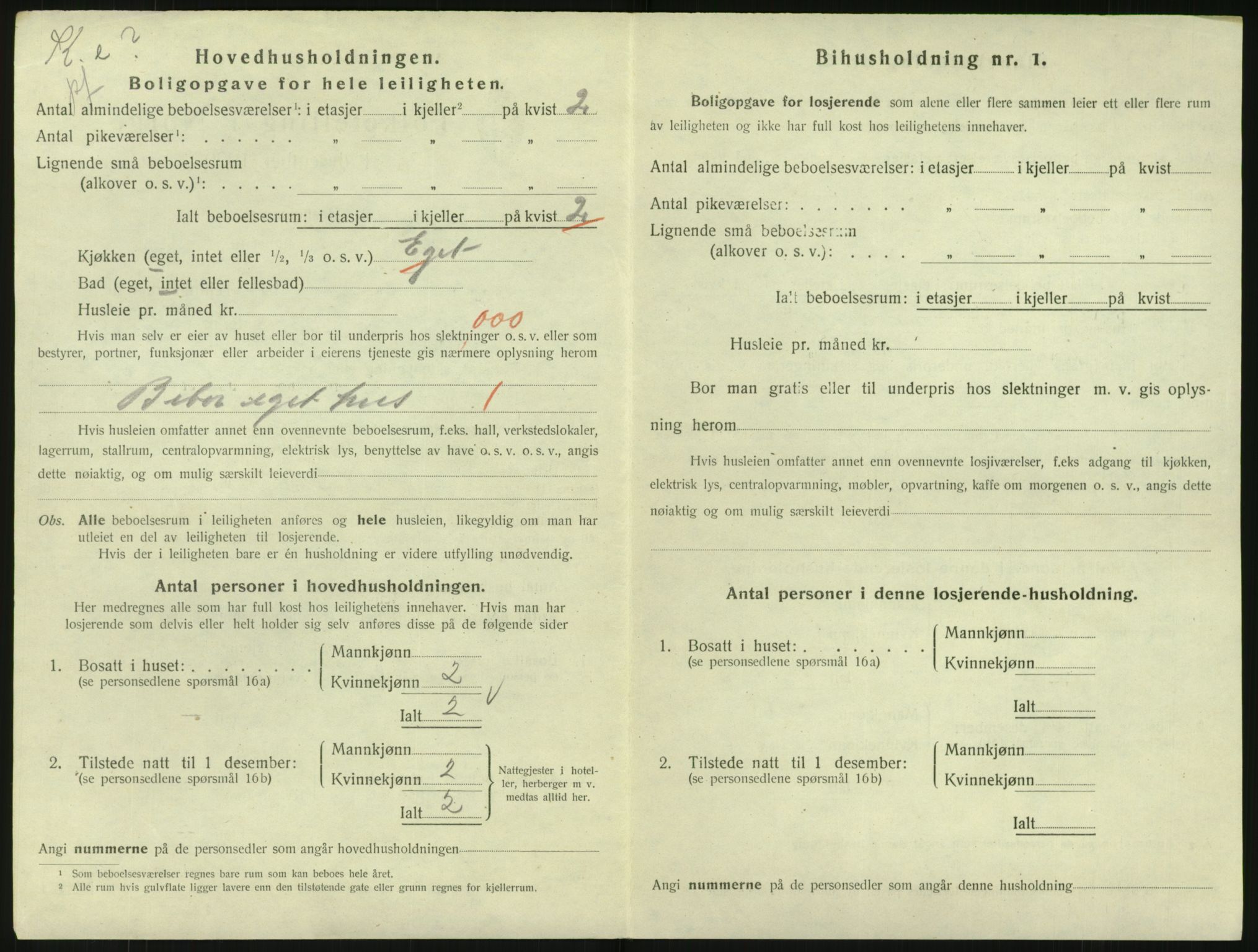 SAK, 1920 census for Arendal, 1920, p. 7455