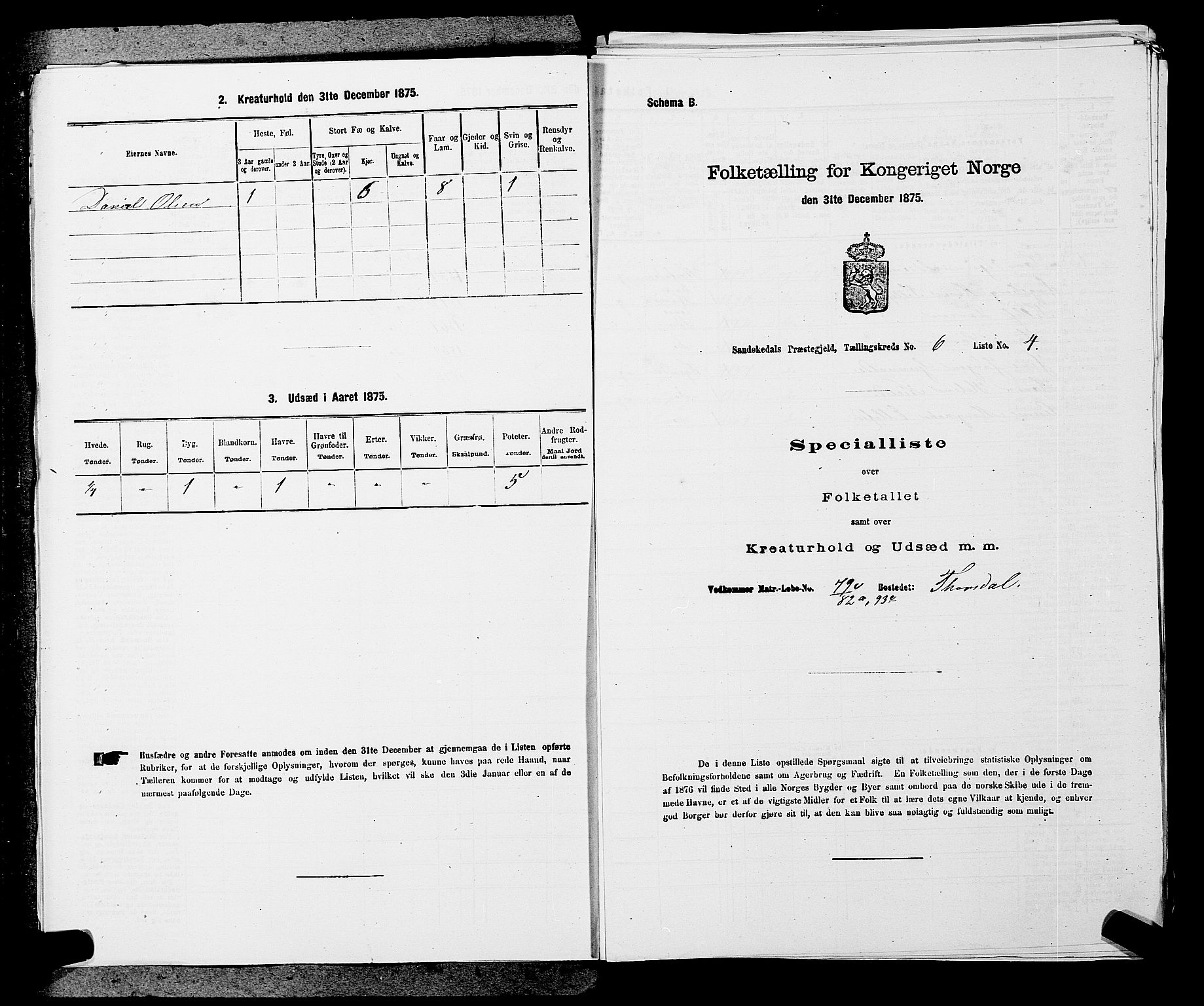 SAKO, 1875 census for 0816P Sannidal, 1875, p. 417