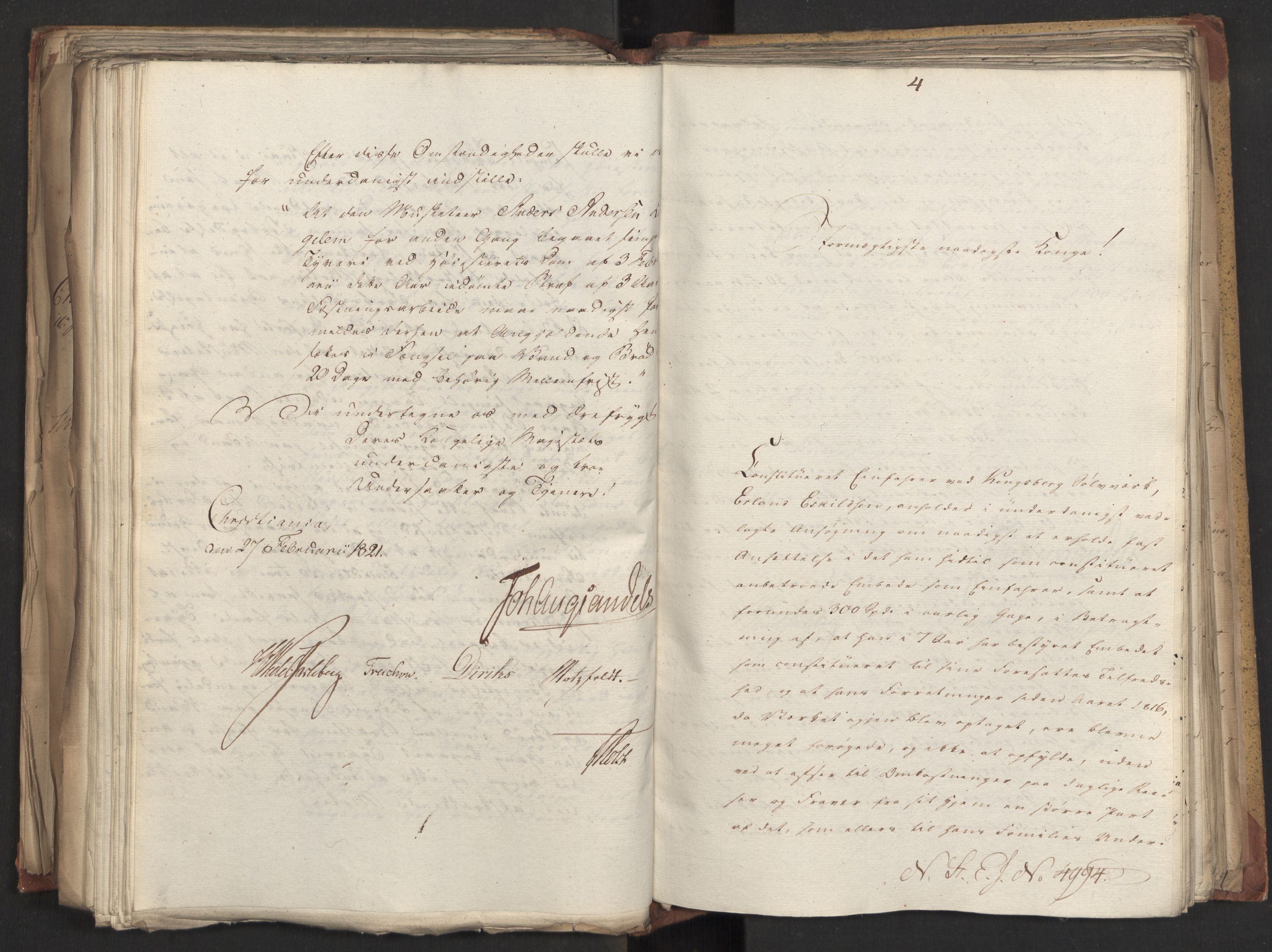 Statsrådsavdelingen i Stockholm, AV/RA-S-1003/D/Da/L0025: Regjeringsinnstillinger nr. 4873-5062, 1821, p. 312