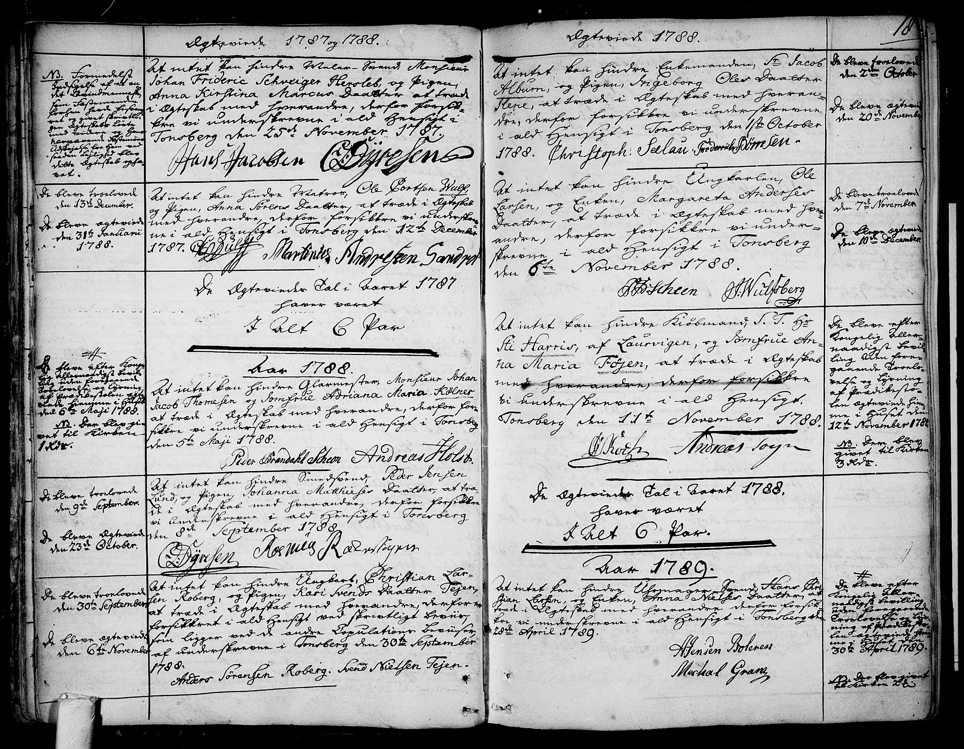 Tønsberg kirkebøker, AV/SAKO-A-330/F/Fa/L0002: Parish register (official) no. I 2, 1760-1796, p. 18