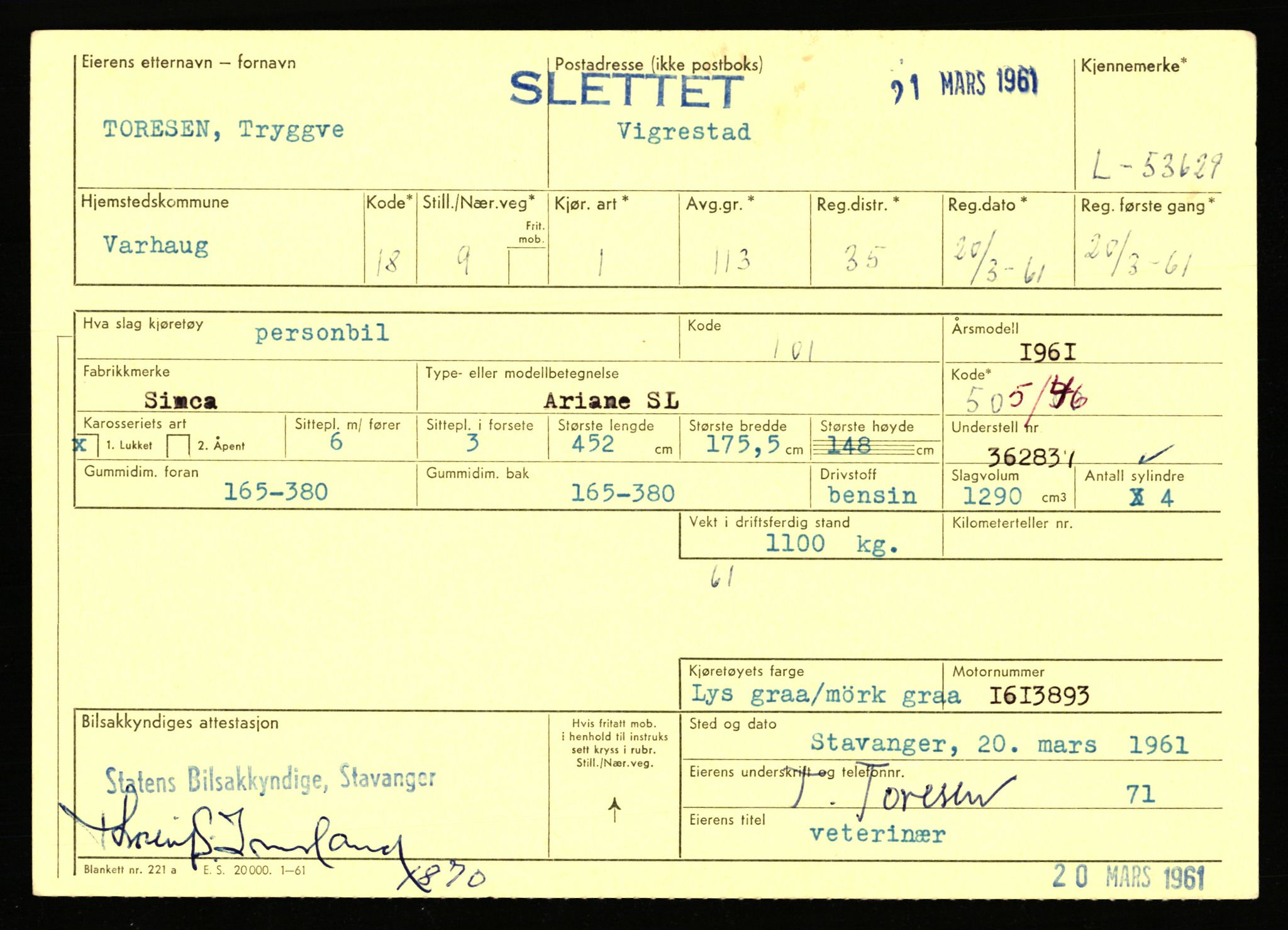 Stavanger trafikkstasjon, AV/SAST-A-101942/0/F/L0053: L-52900 - L-54199, 1930-1971, p. 1787