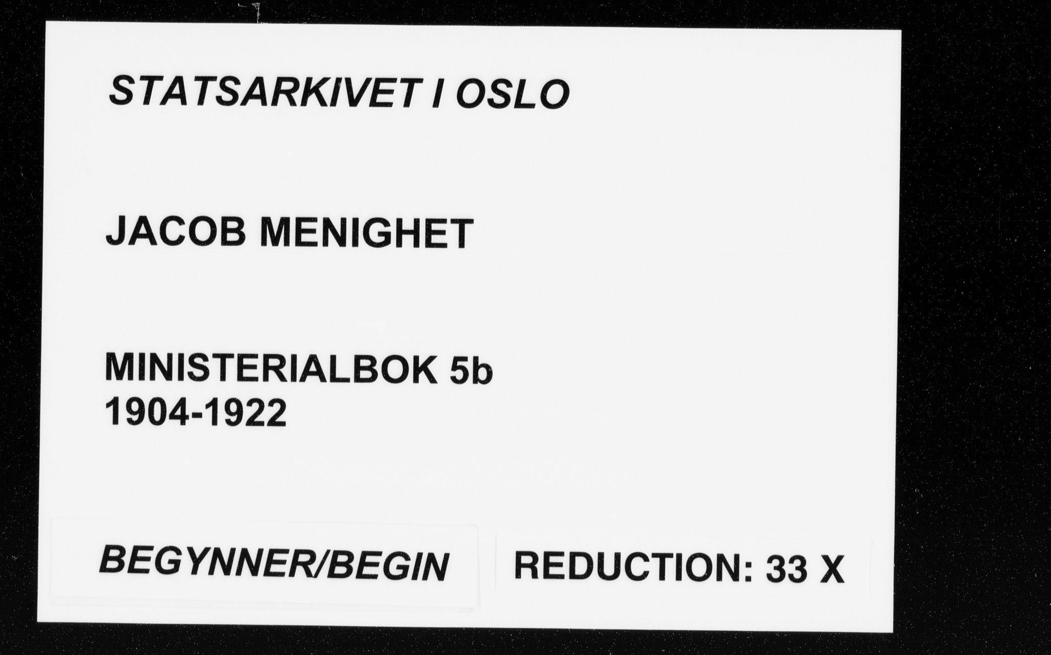 Jakob prestekontor Kirkebøker, AV/SAO-A-10850/F/Fa/L0005b: Parish register (official) no. 5b, 1904-1922