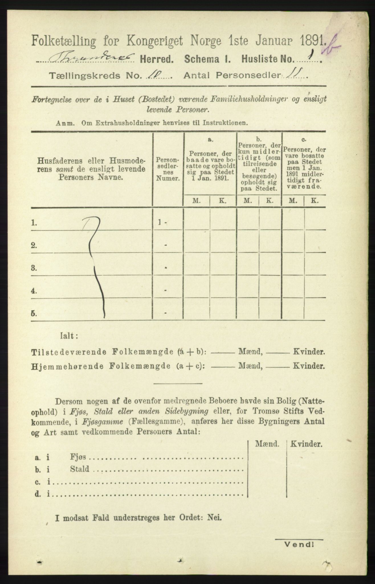 RA, 1891 census for 1914 Trondenes, 1891, p. 7434