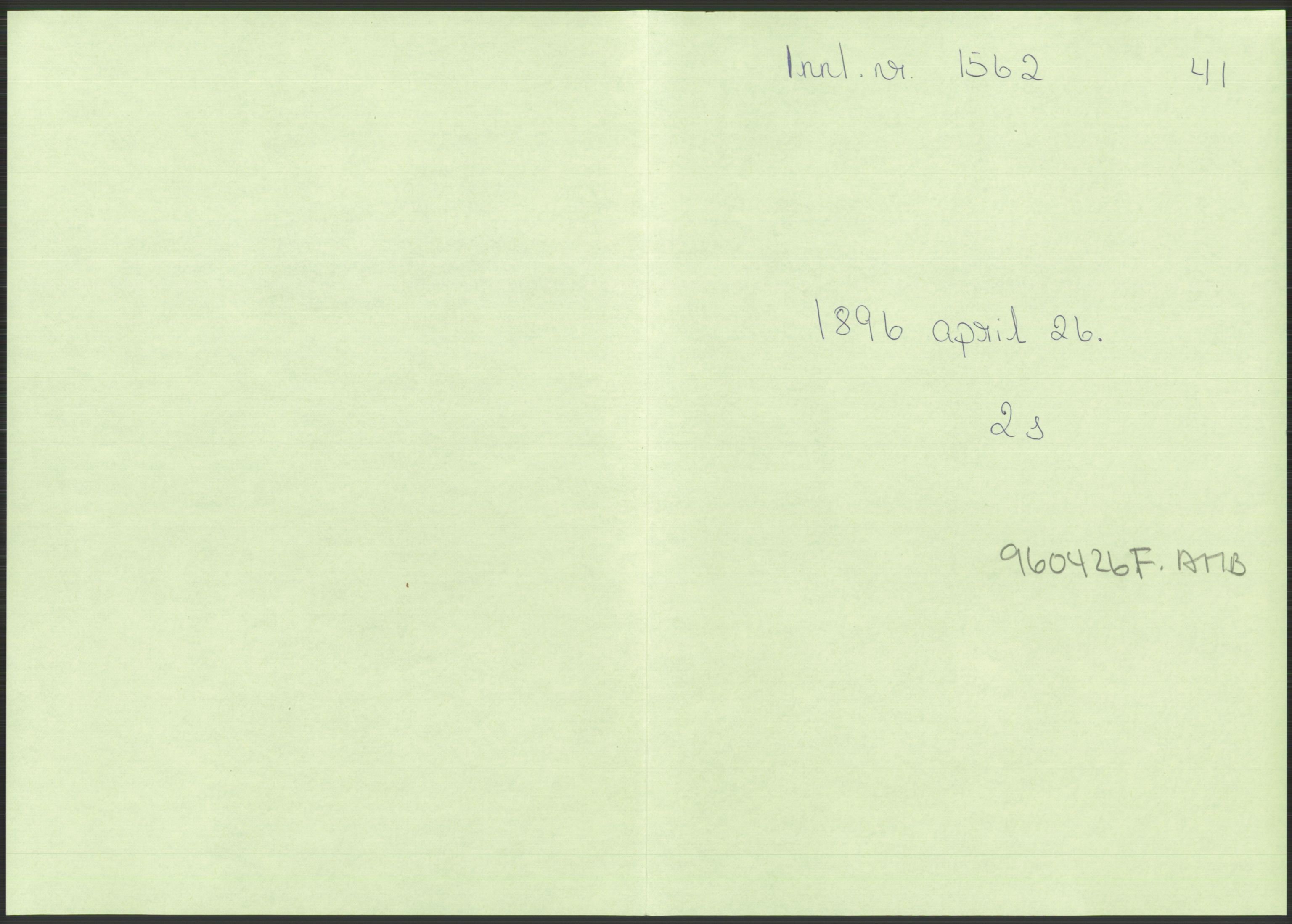 Samlinger til kildeutgivelse, Amerikabrevene, RA/EA-4057/F/L0025: Innlån fra Aust-Agder: Aust-Agder-Arkivet, Grimstadbrevene, 1838-1914, p. 425