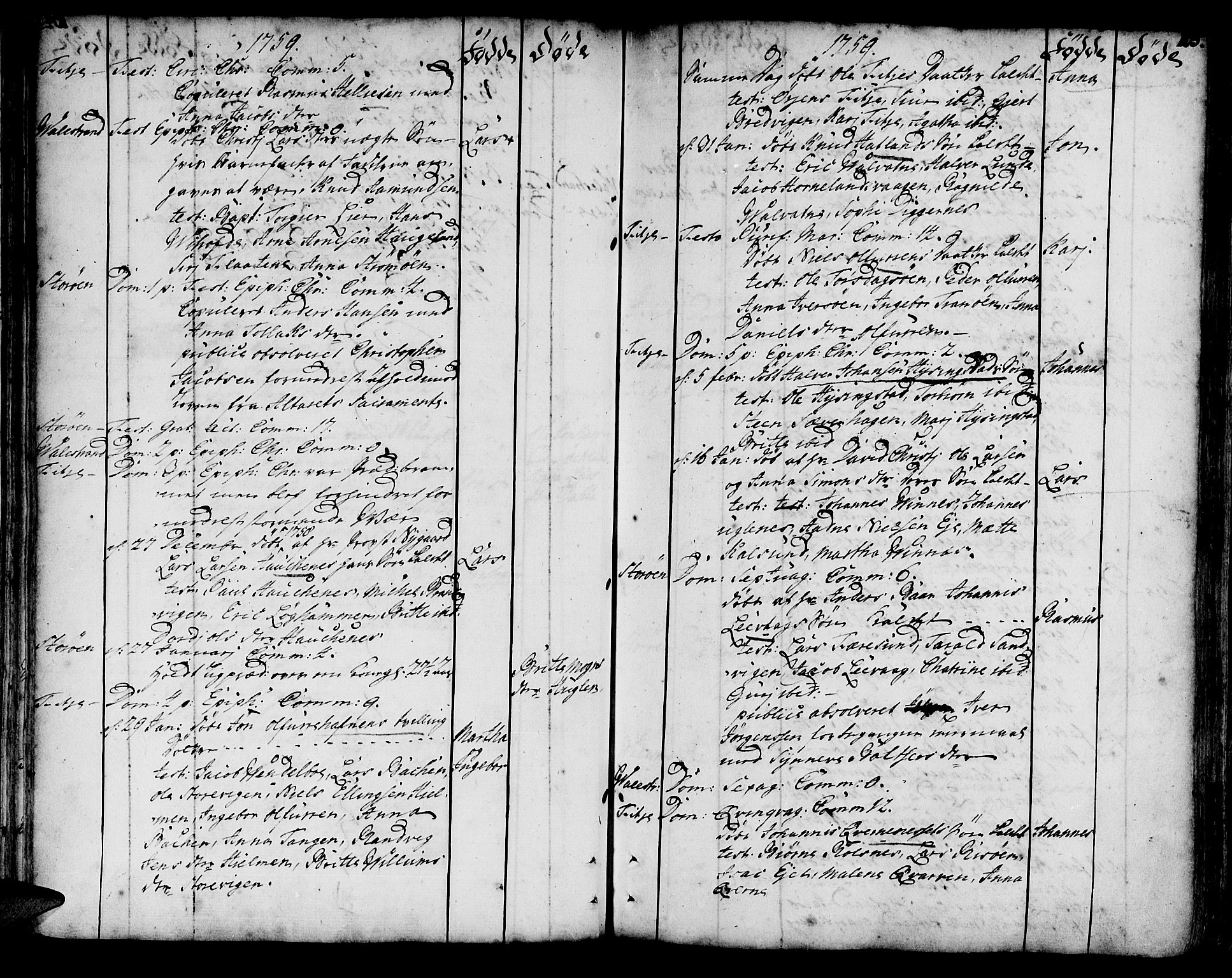 Stord sokneprestembete, AV/SAB-A-78201/H/Haa: Parish register (official) no. A 2, 1744-1777, p. 105