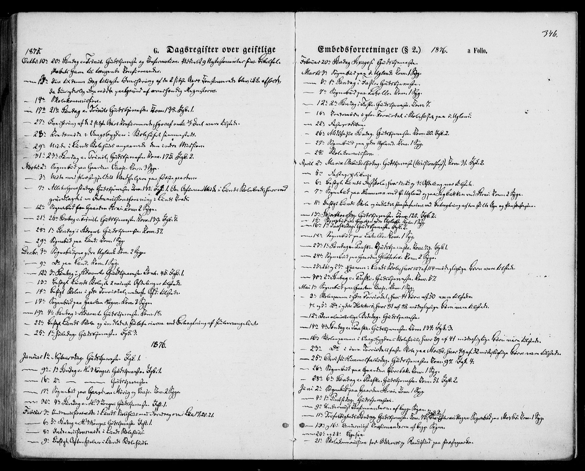 Oddernes sokneprestkontor, AV/SAK-1111-0033/F/Fa/Faa/L0008: Parish register (official) no. A 8, 1864-1880, p. 346