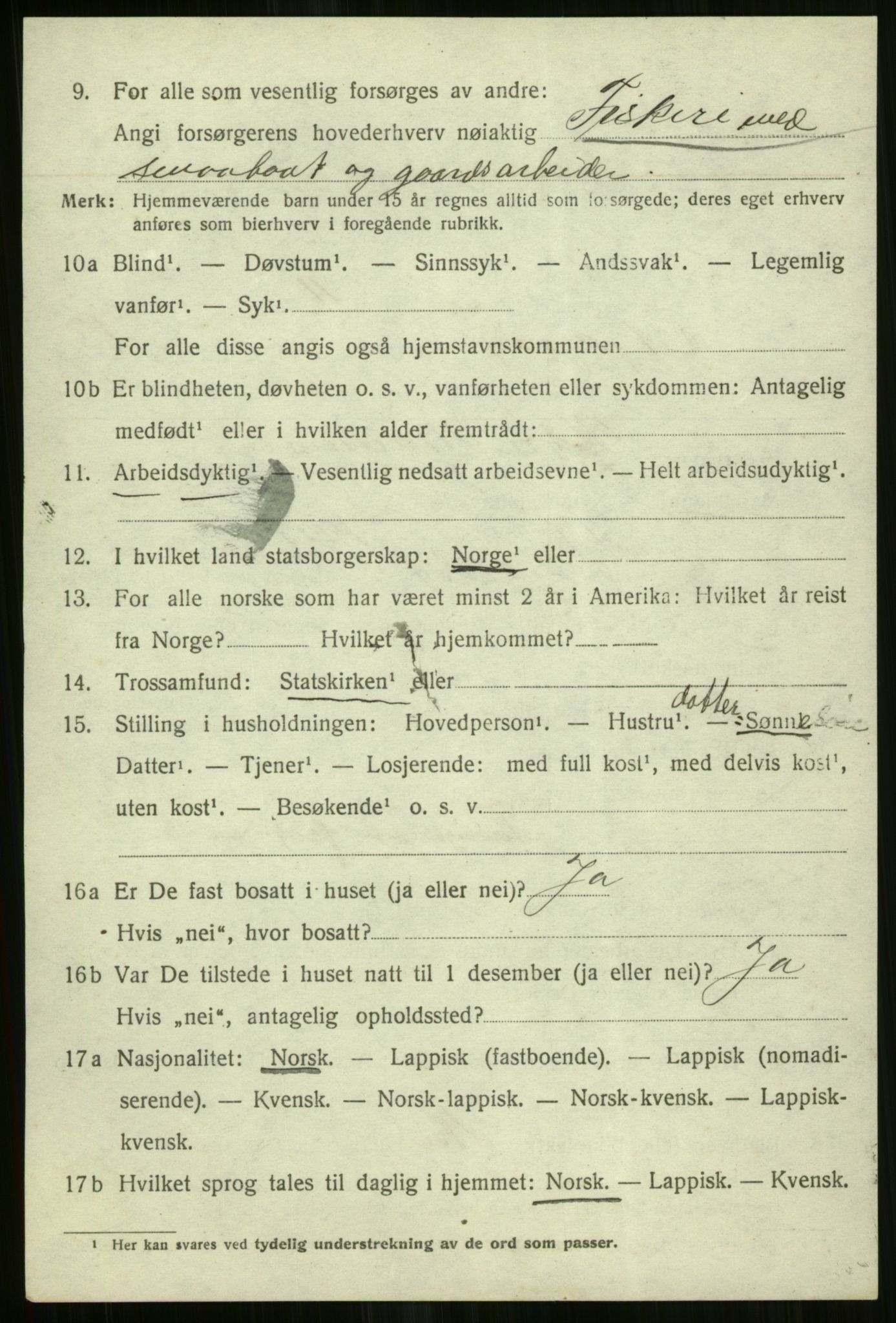 SATØ, 1920 census for Skjervøy, 1920, p. 6794