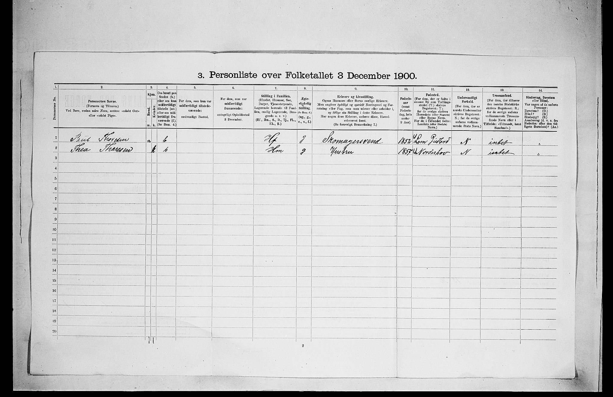 SAO, 1900 census for Kristiania, 1900, p. 26716