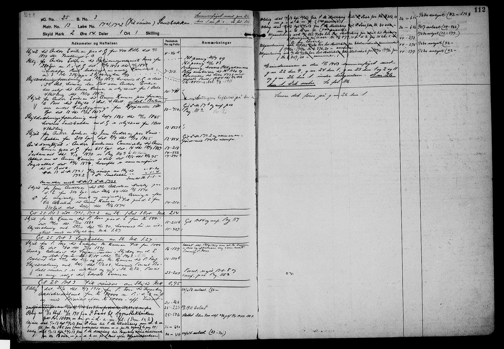 Tune sorenskriveri, AV/SAO-A-10470/G/Ga/Gab/Gabf/L0001: Mortgage register no. VI 1, 1782-1953, p. 112
