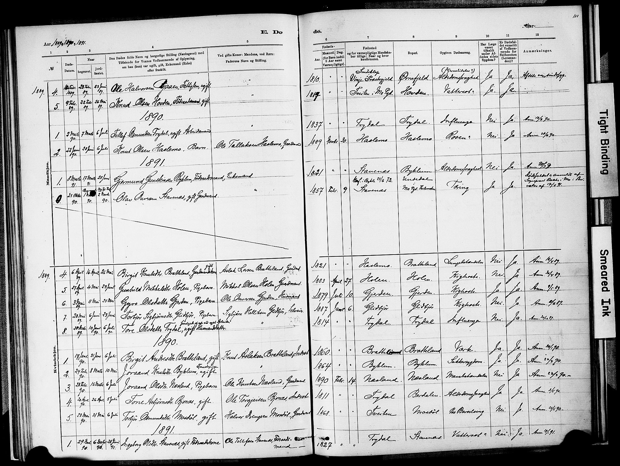 Valle sokneprestkontor, SAK/1111-0044/F/Fa/Faa/L0001: Parish register (official) no. A 1, 1882-1907, p. 108