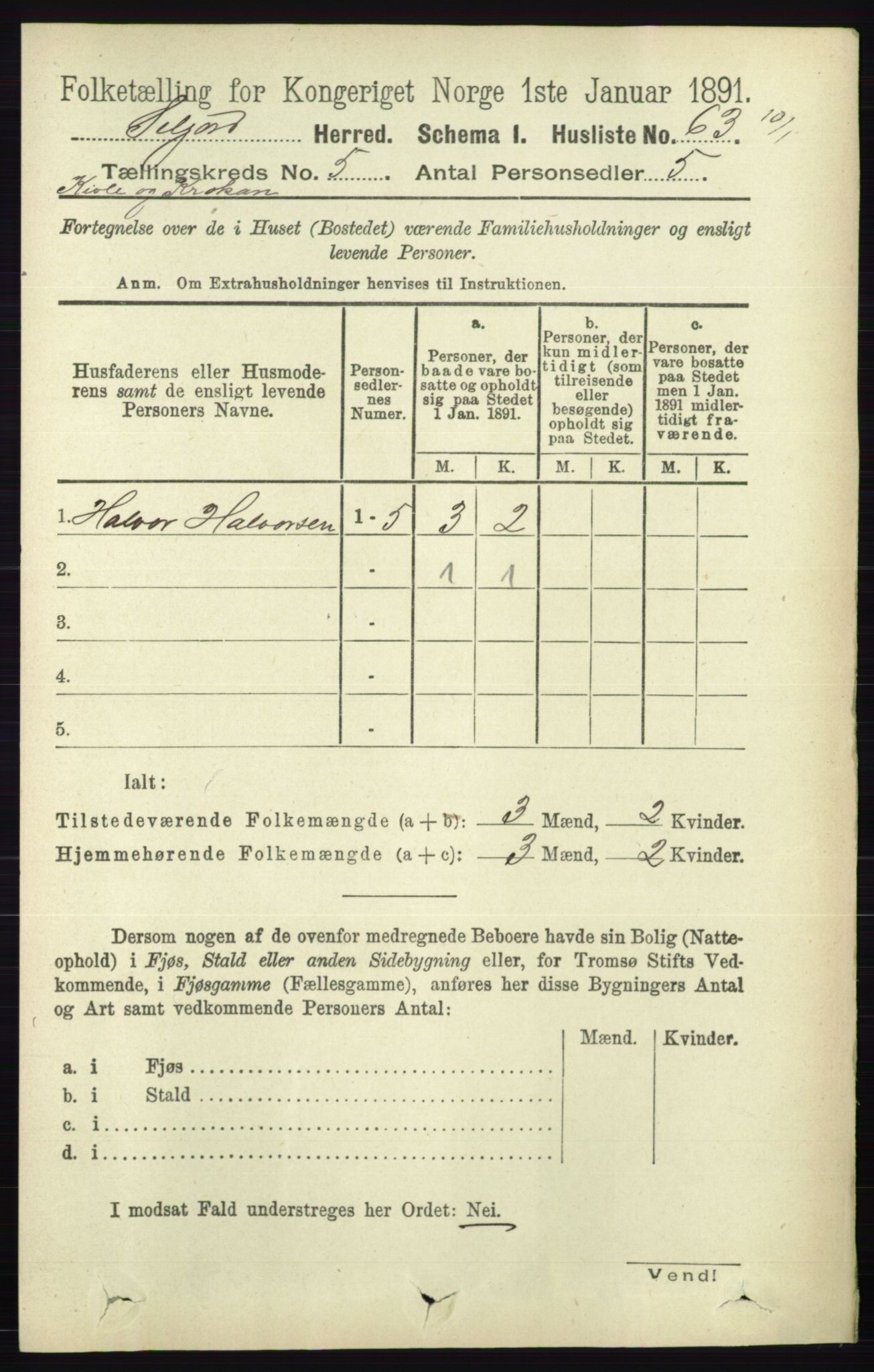 RA, 1891 census for 0828 Seljord, 1891, p. 1798